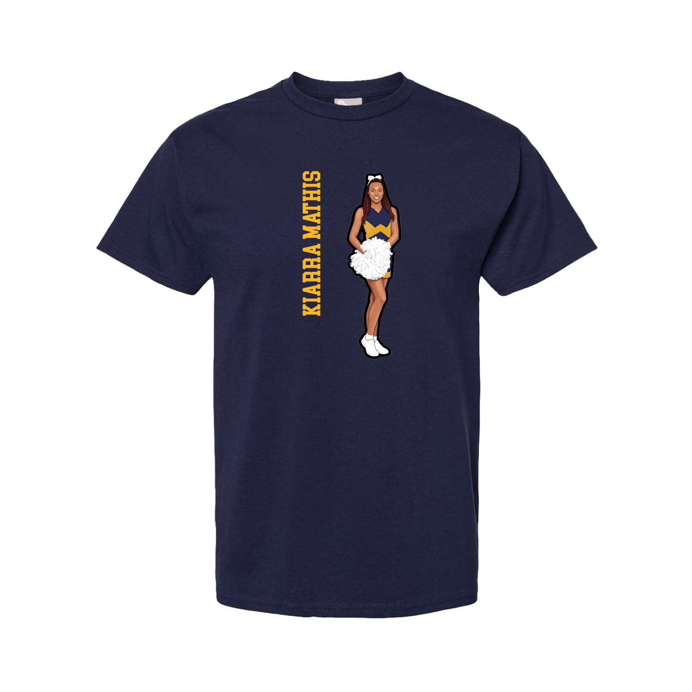 Youth Tee — Name Vertical in Navy