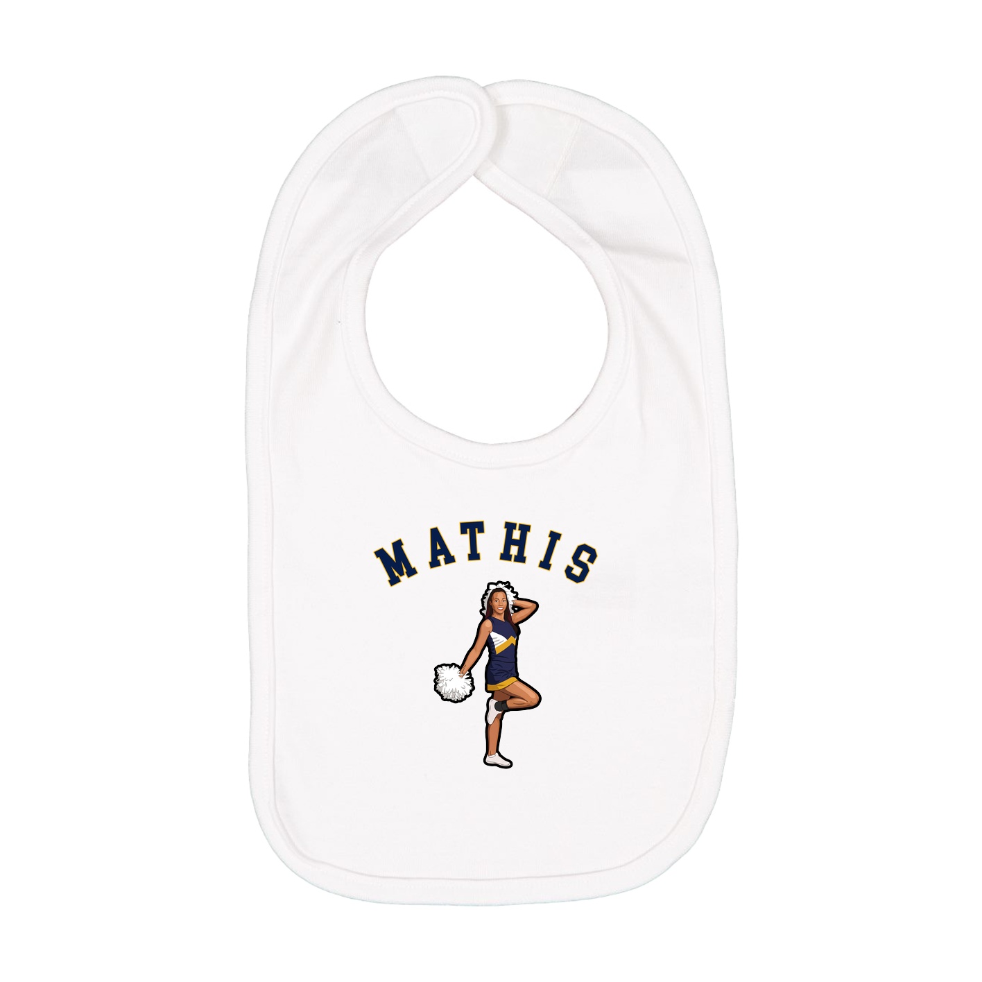 Infant Bib — Shirsey Arch in White