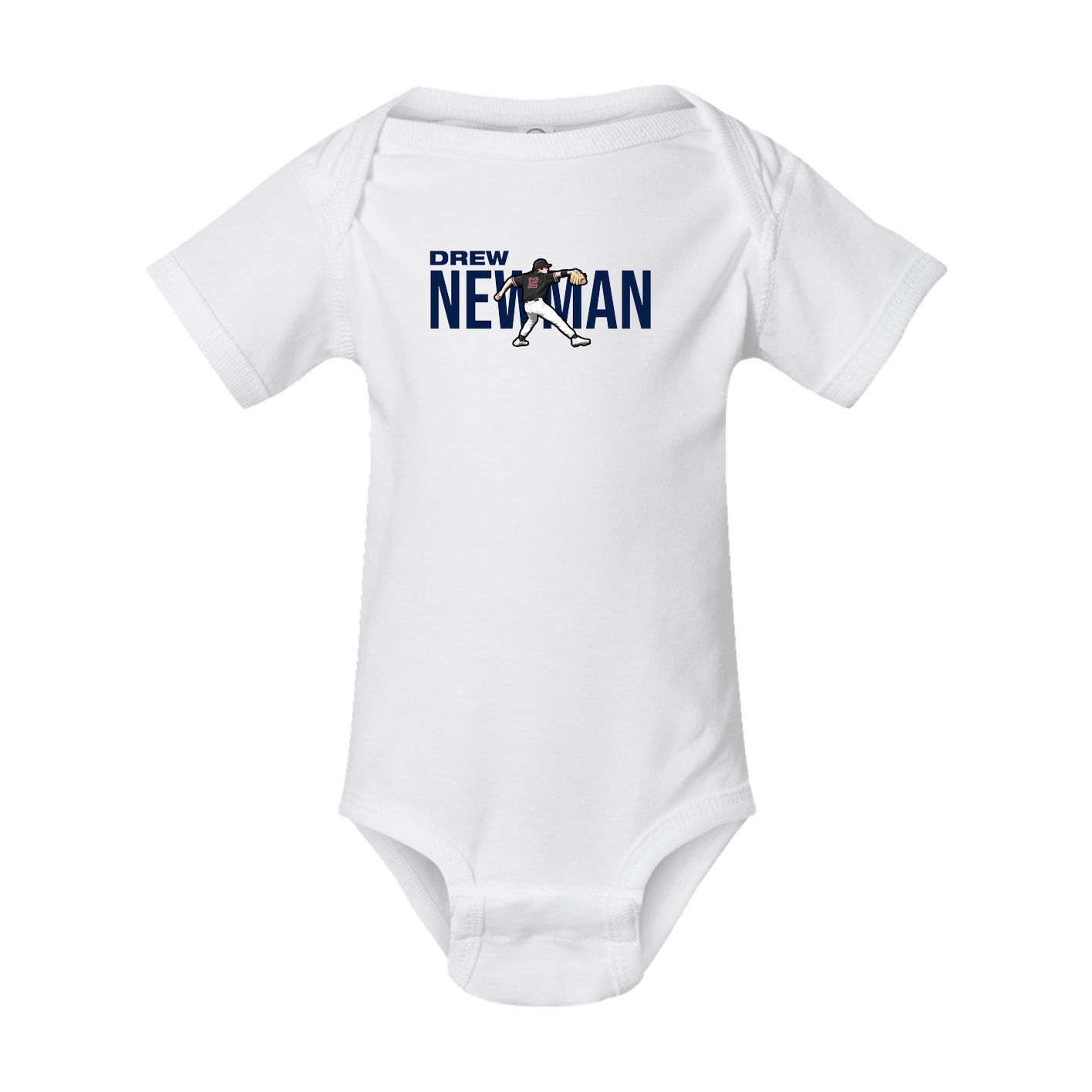 Baby Onesie — Player Name in White