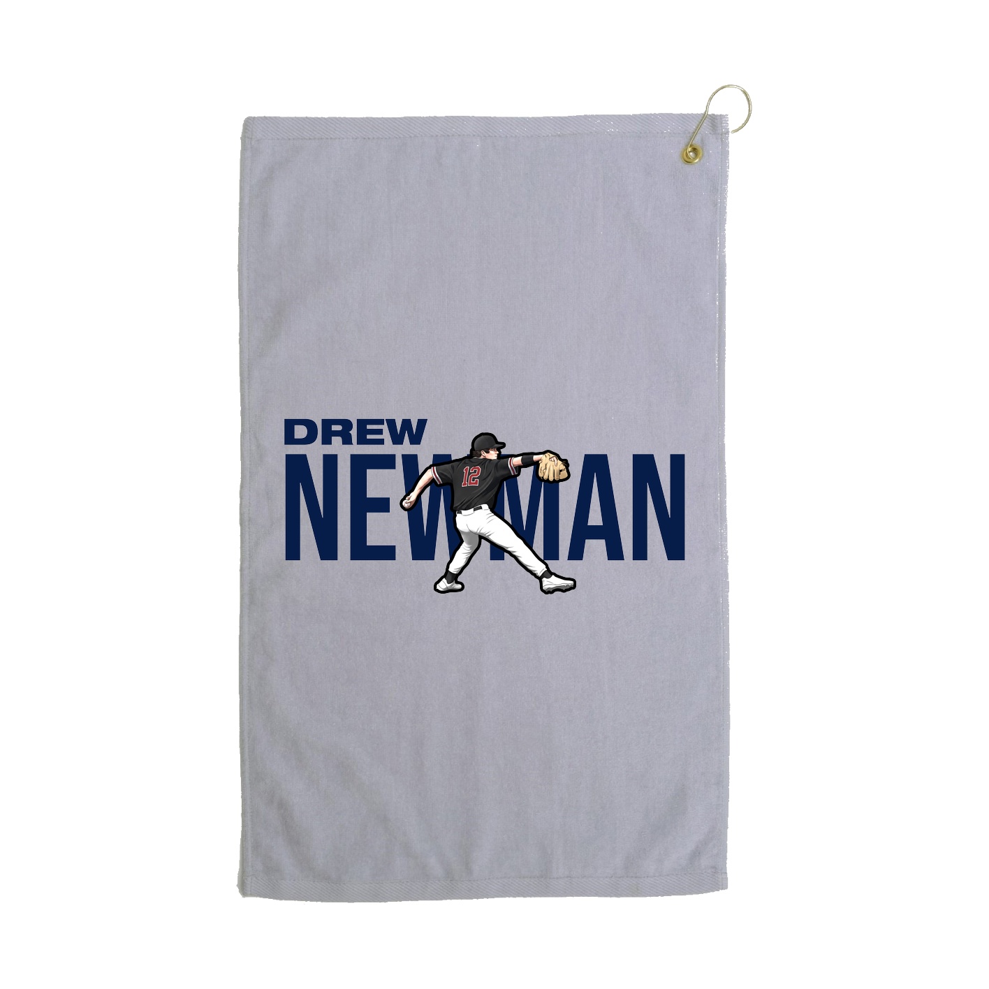 Golf Towel — Player Name in Grey