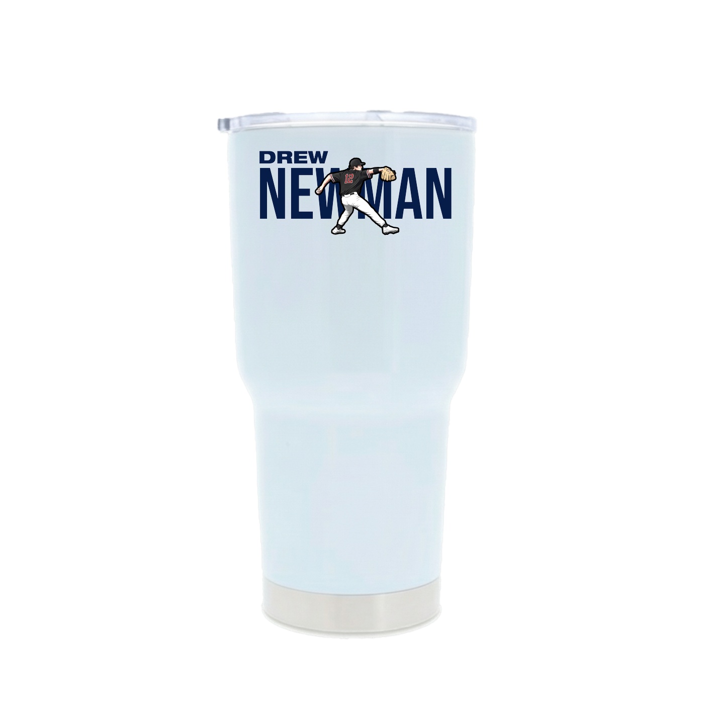 30oz Stainless Steel Tumbler — Player Name in White