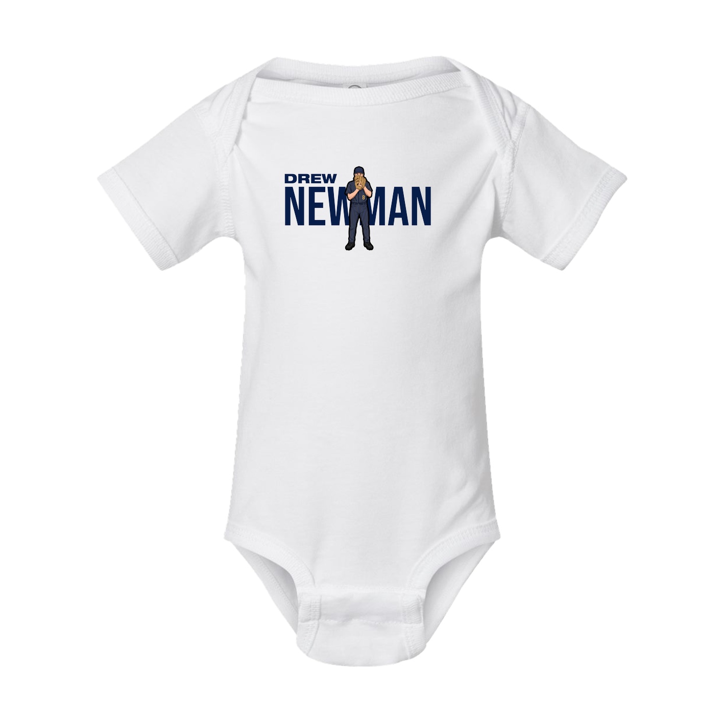 Baby Onesie — Player Name in White