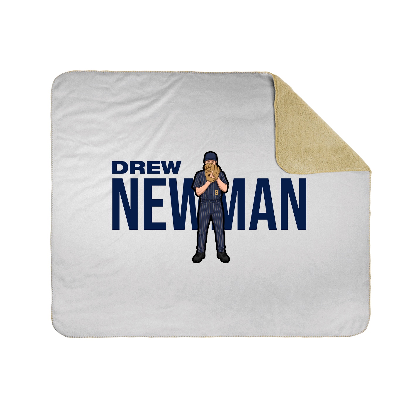 Throw Blanket — Player Name in White