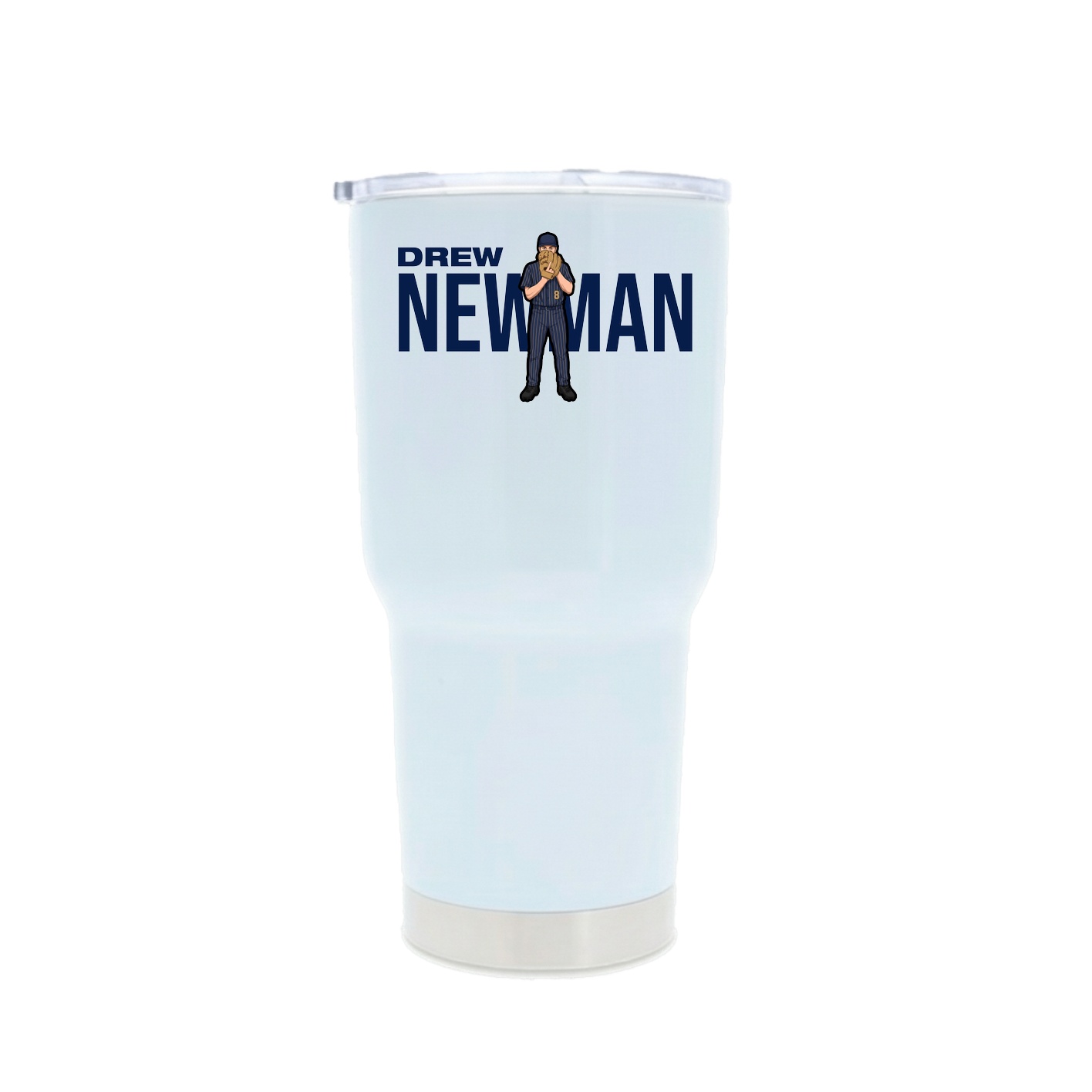 30oz Stainless Steel Tumbler — Player Name in White