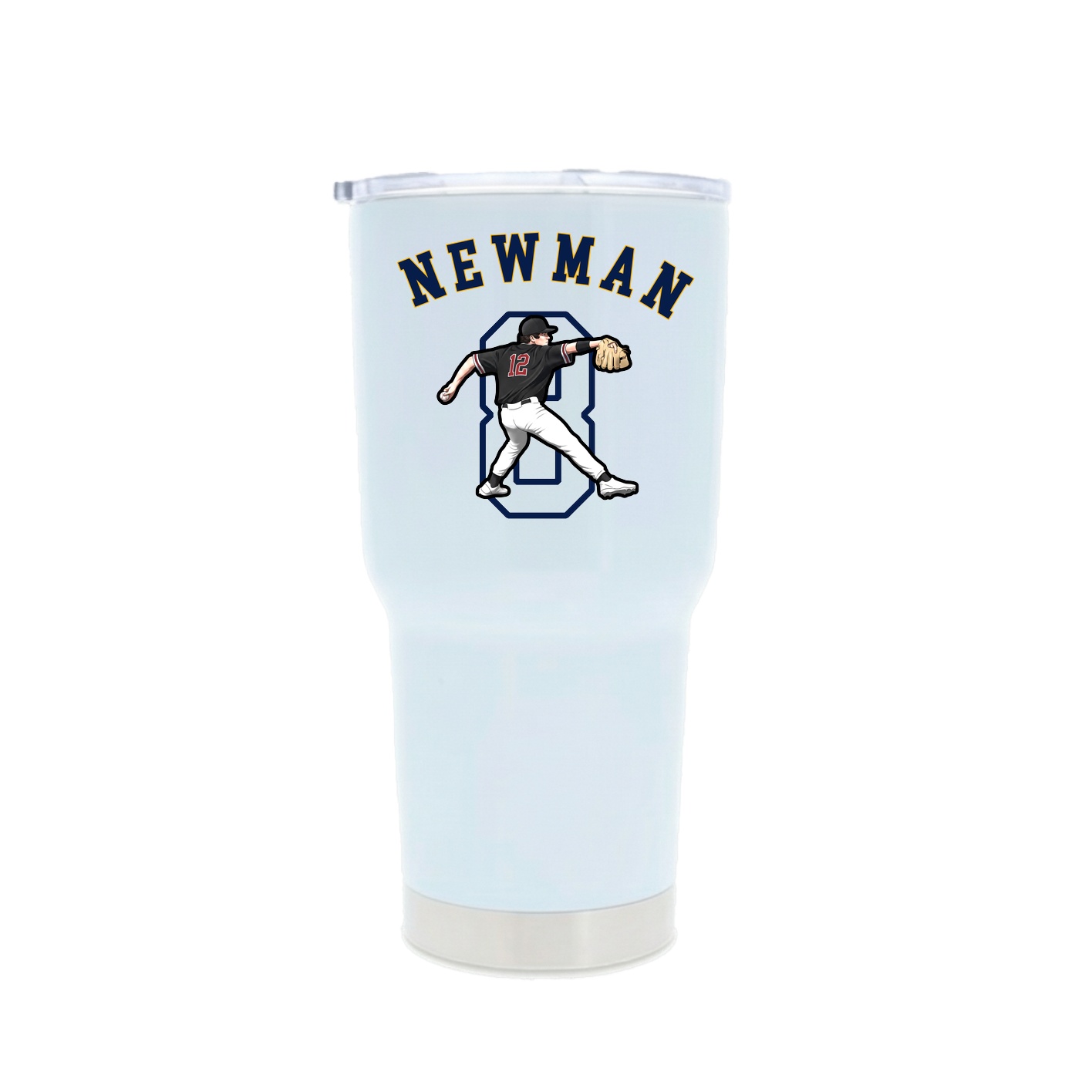 30oz Stainless Steel Tumbler — Shirsey Arch in White