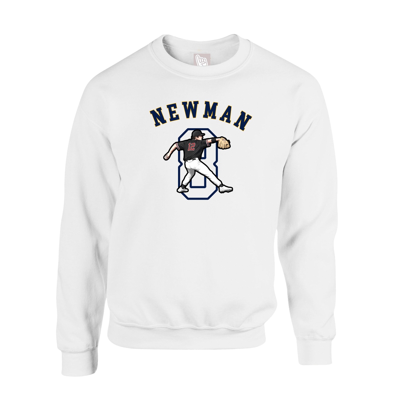 Fleece Crew — Shirsey Arch in White