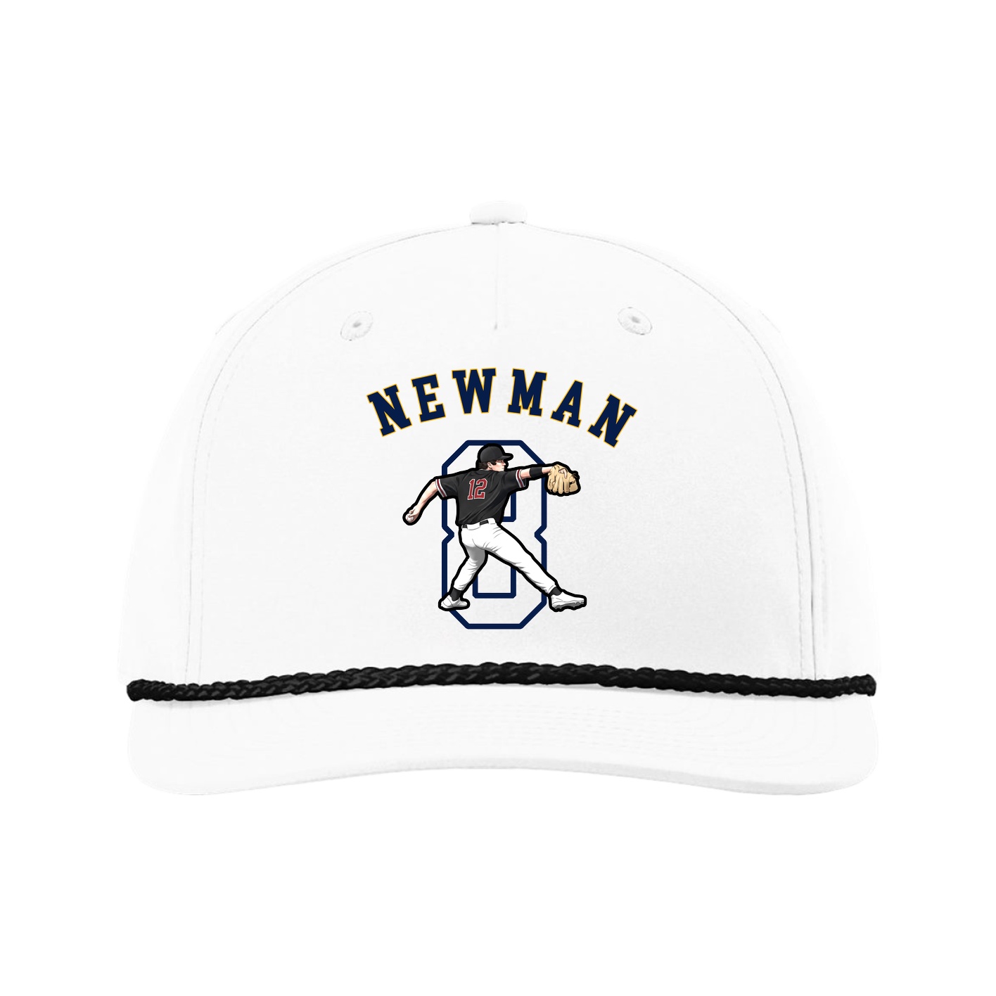 Five-Panel Classic Rope Cap — Shirsey Arch in White