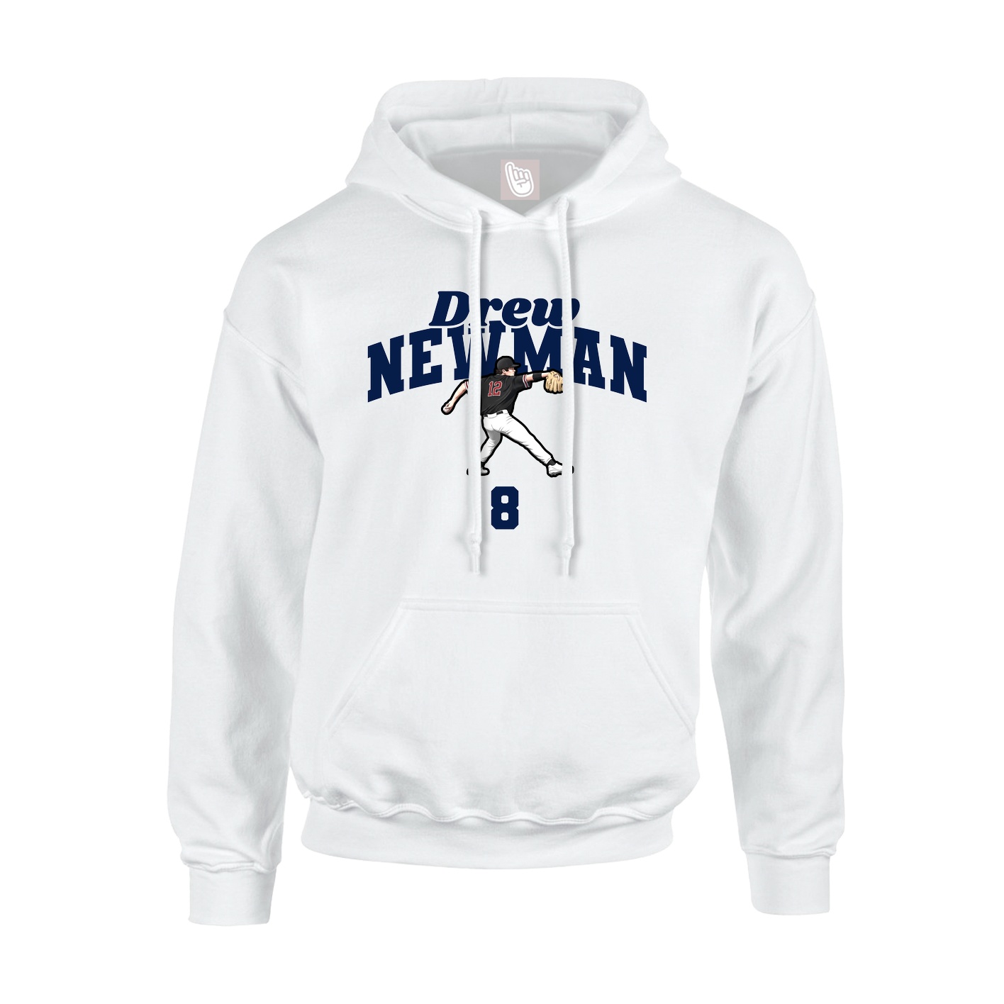 Hoodie — Signature Arch in White