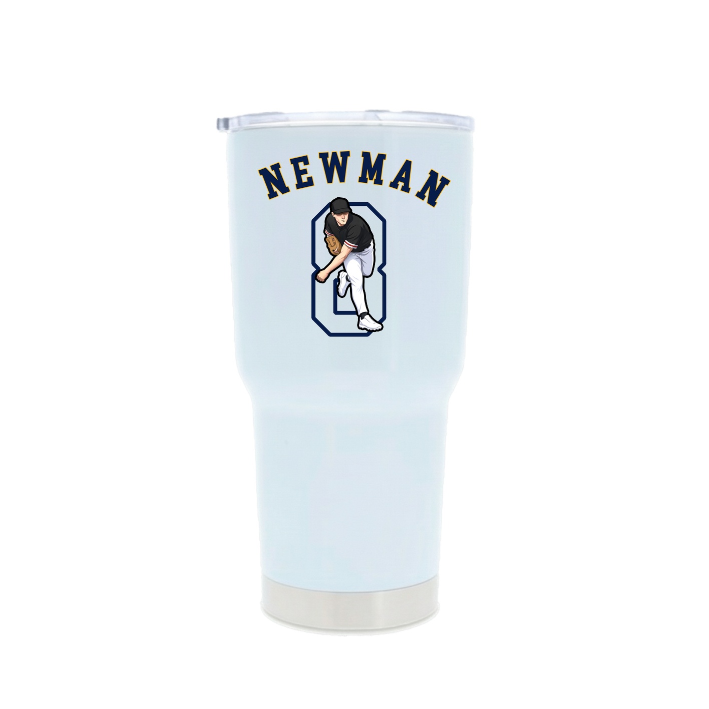 30oz Stainless Steel Tumbler — Shirsey Arch in White