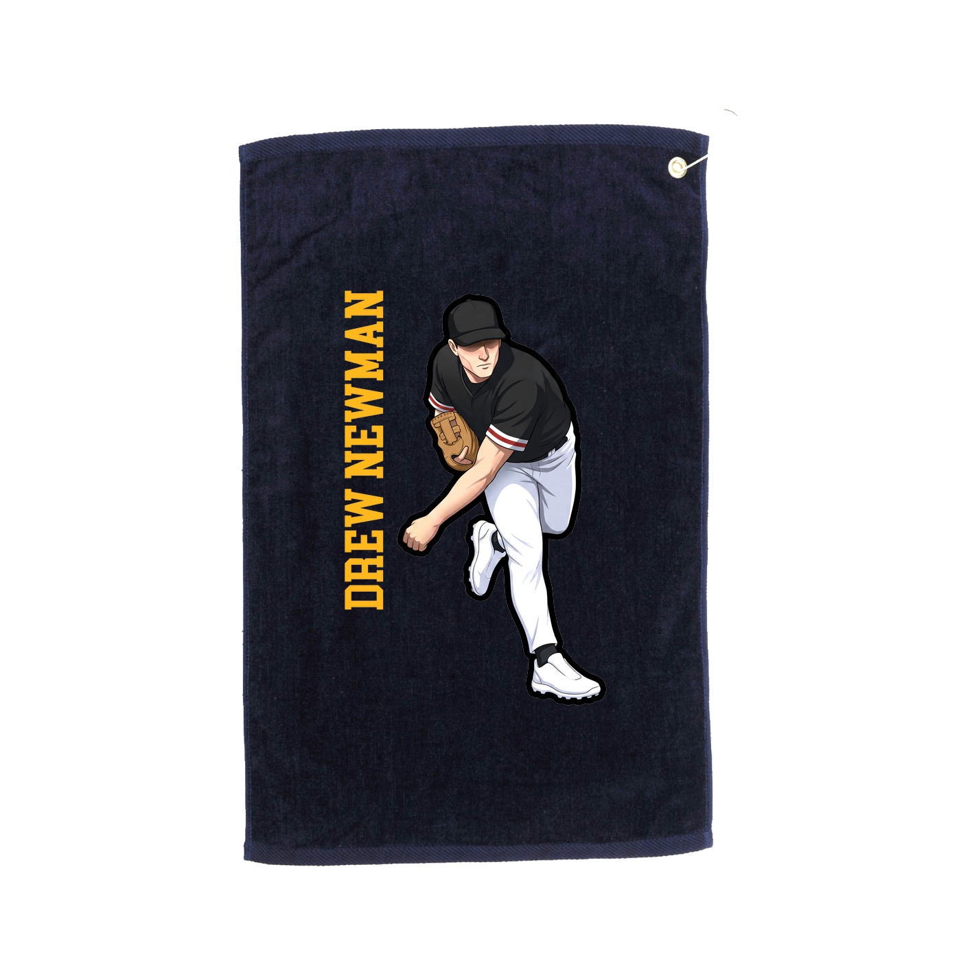 Golf Towel — Name Vertical in Navy