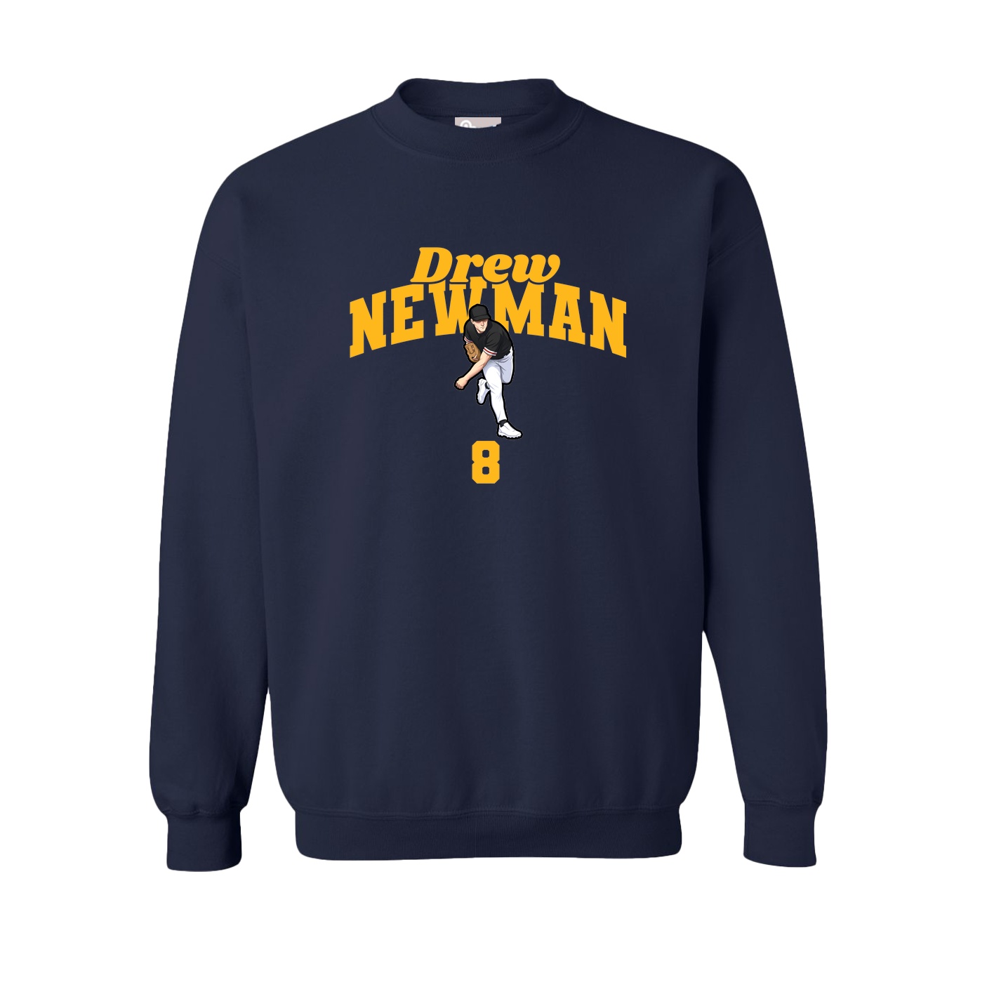 Fleece Crew — Signature Arch in Navy