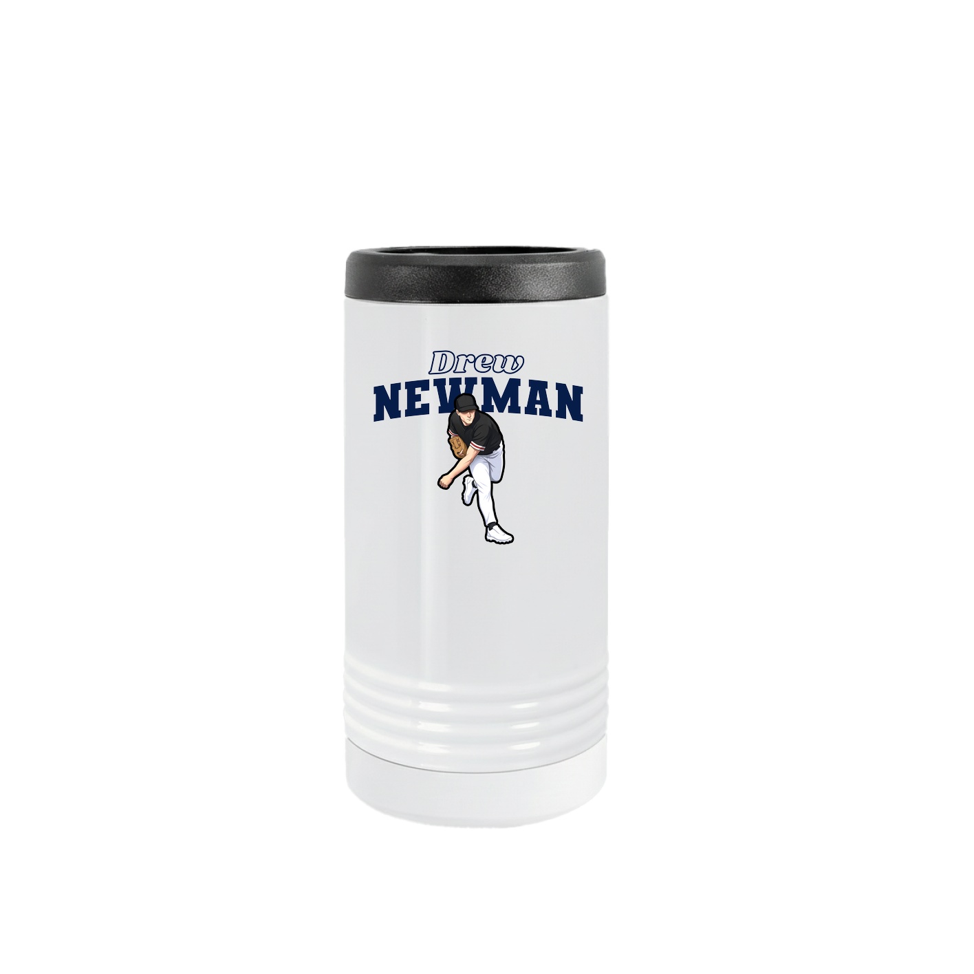 Slim Beverage Holder — Name Arch in White