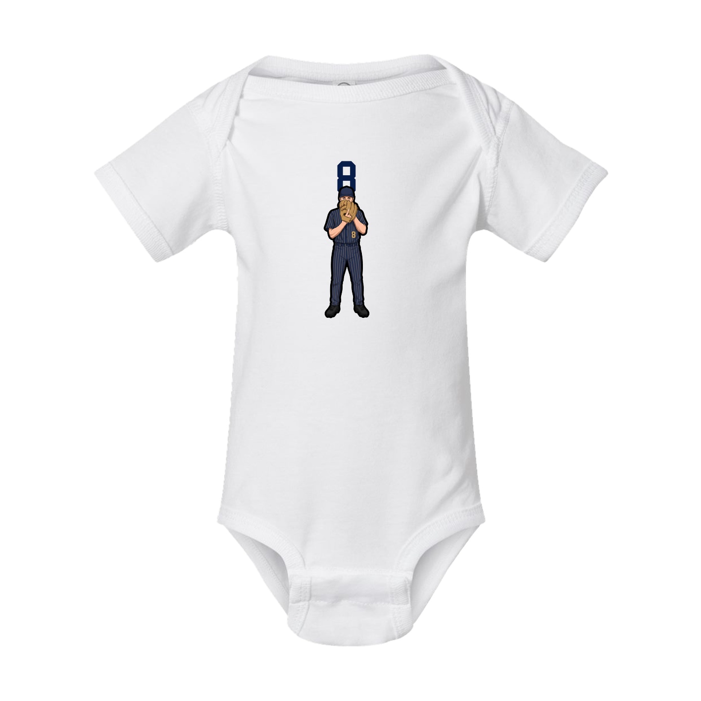 Baby Onesie — Number Top in White