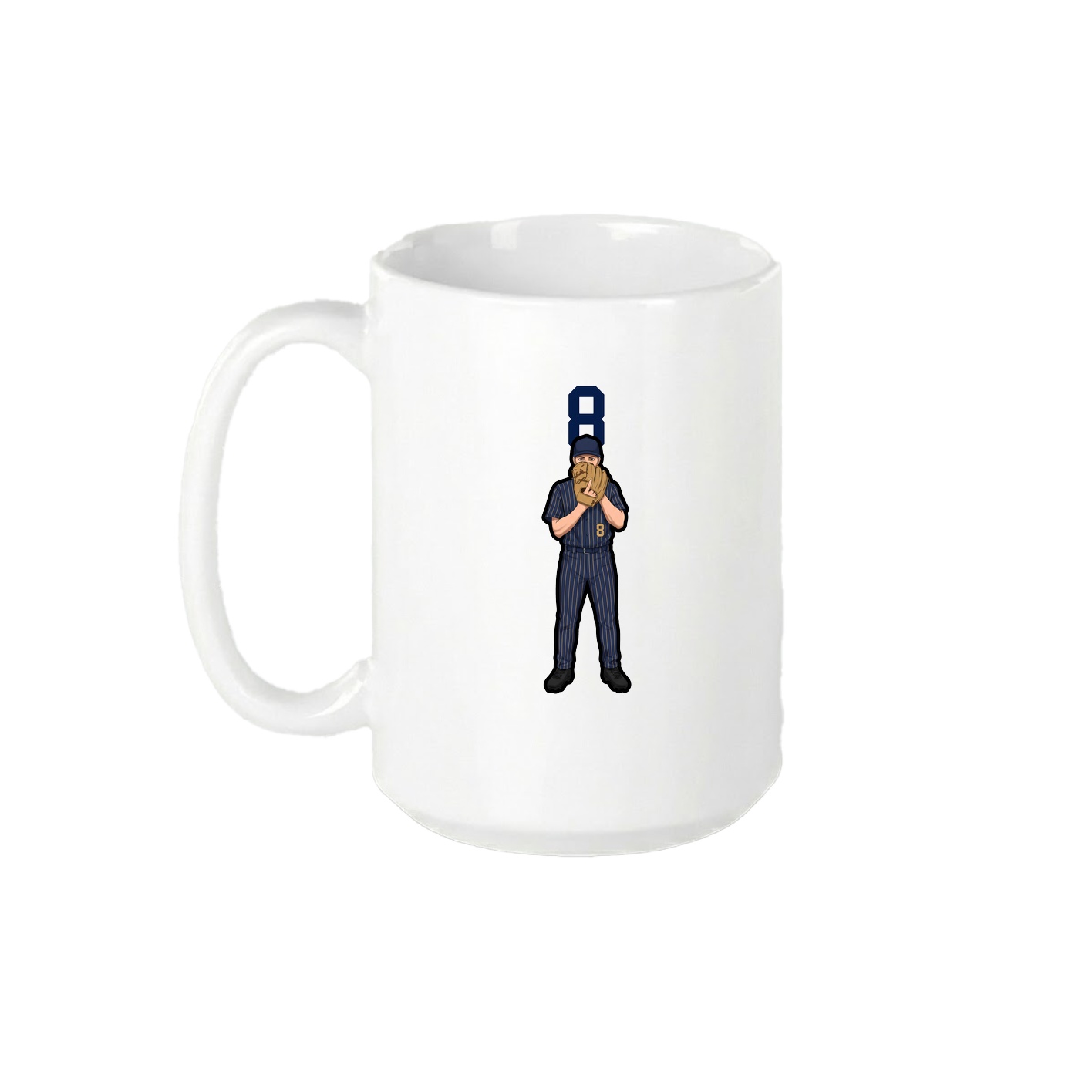 15oz Coffee Mug — Number Top in White