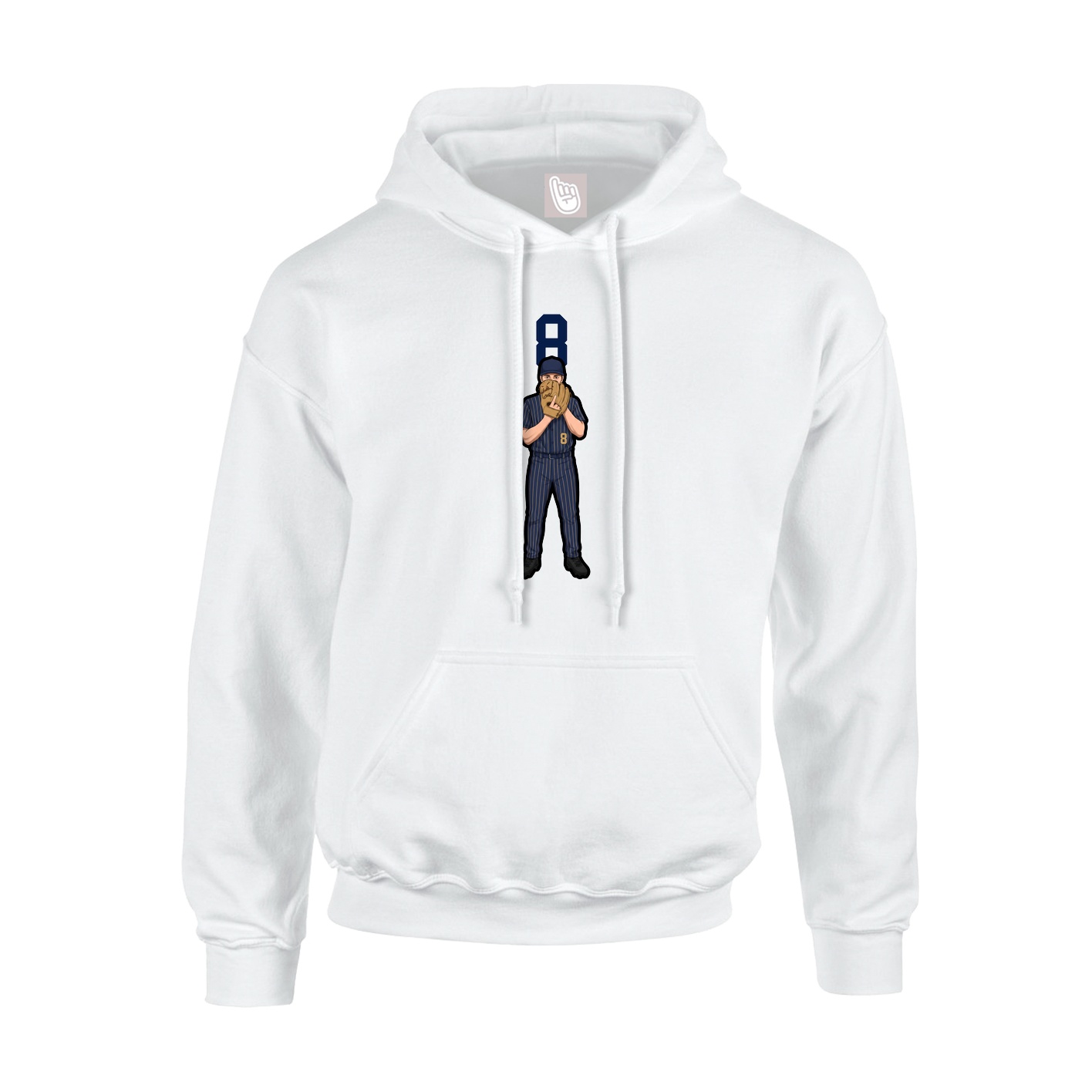 Hoodie — Number Top in White