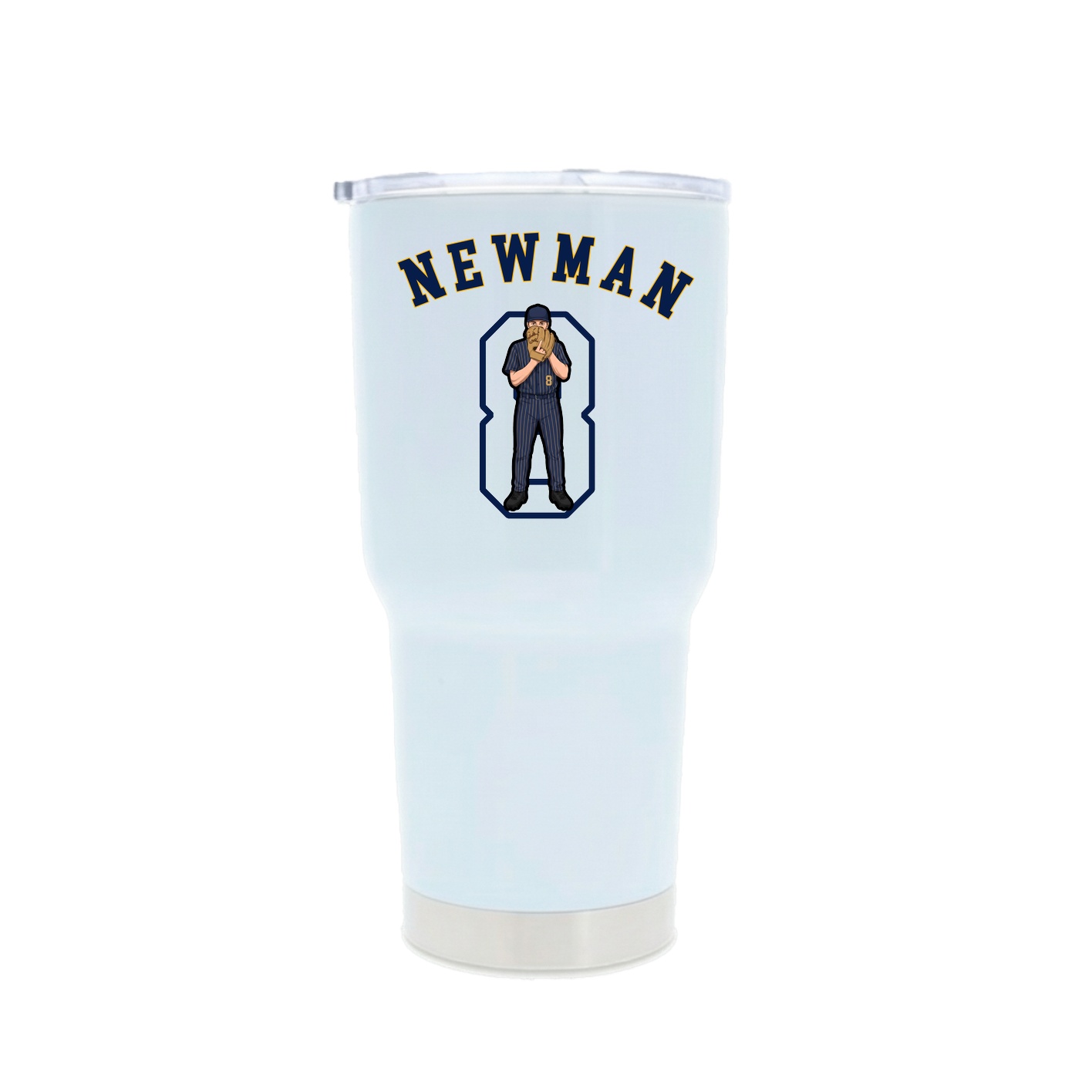 30oz Stainless Steel Tumbler — Shirsey Arch in White