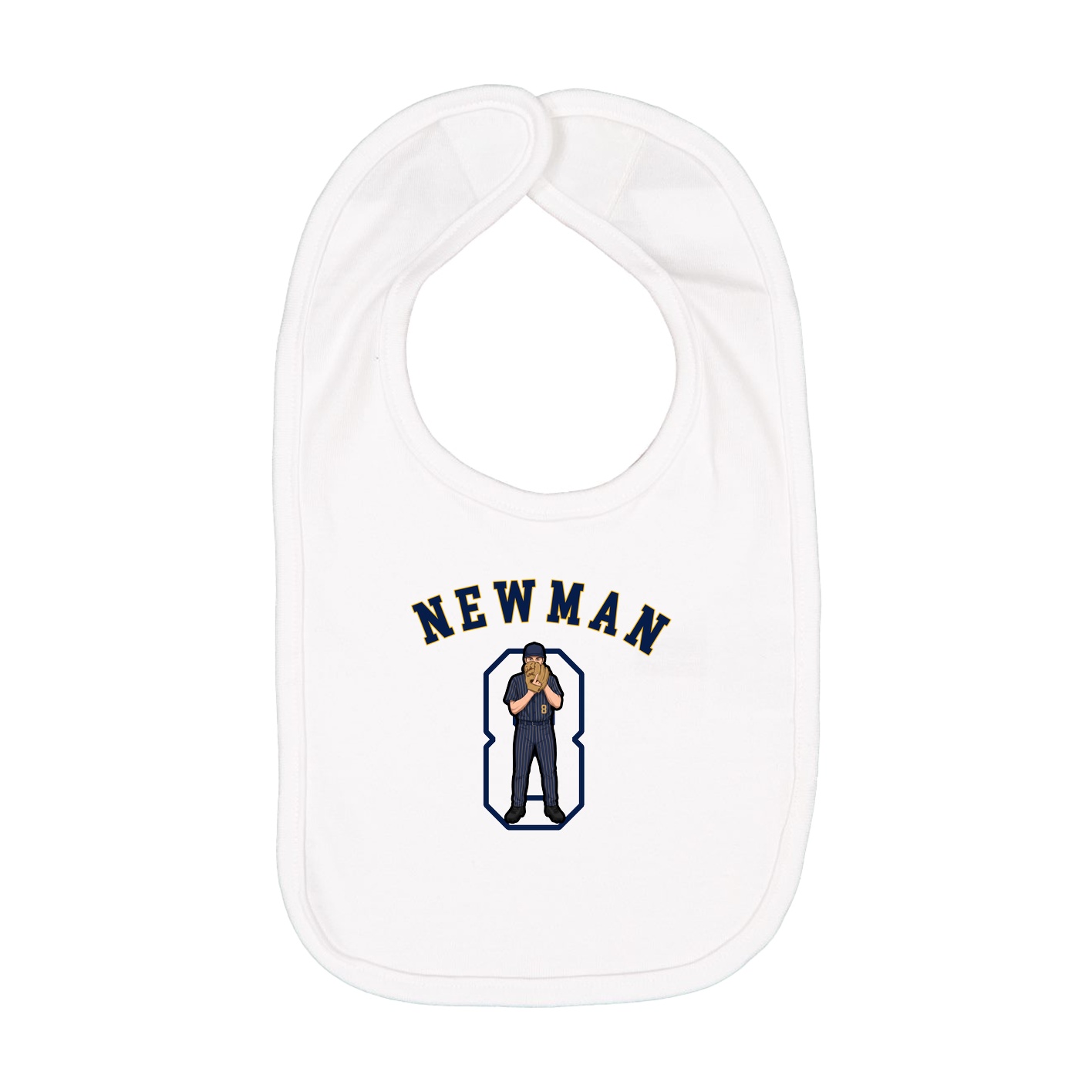 Infant Bib — Shirsey Arch in White