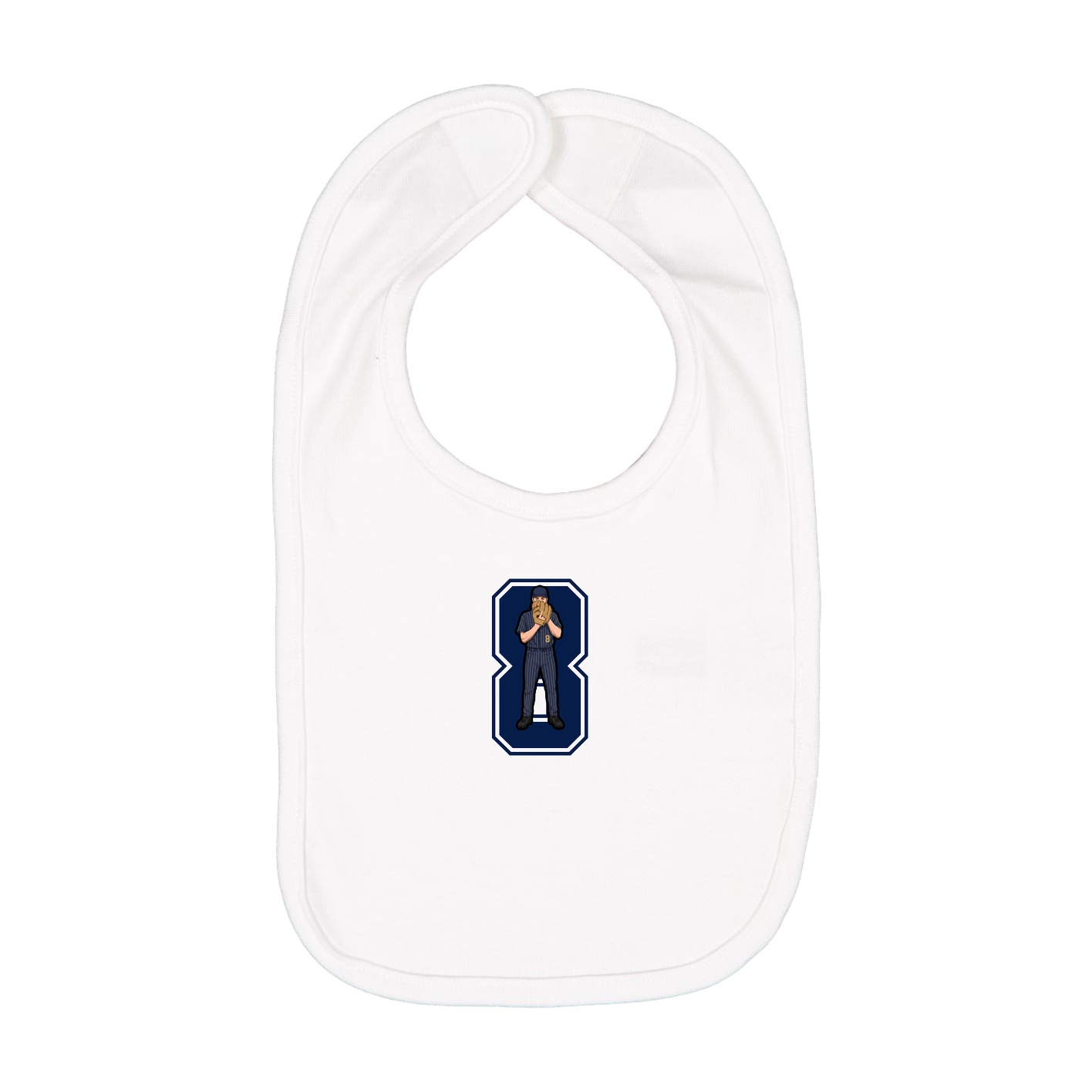 Infant Bib — Number in White