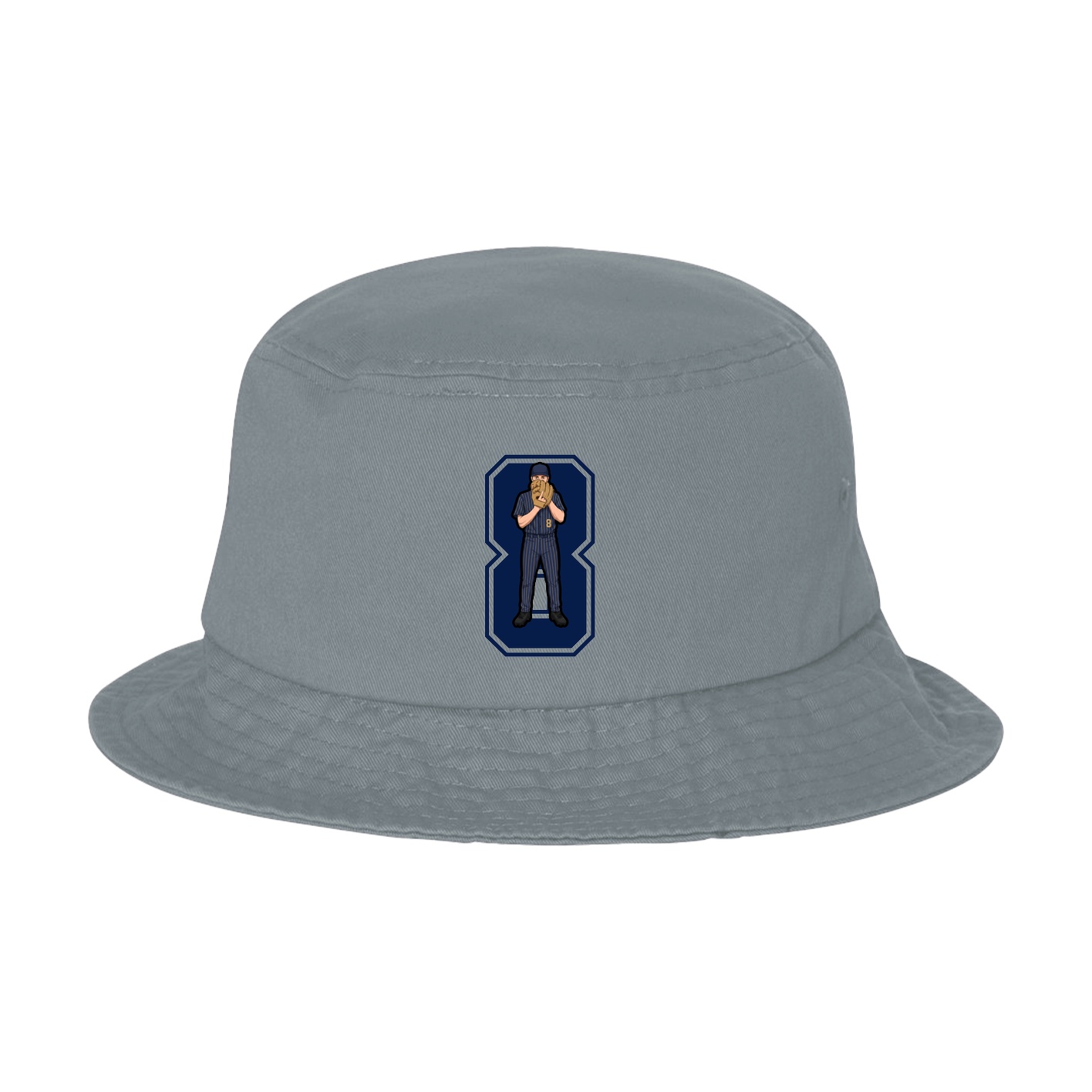 Bucket Cap — Number in Grey