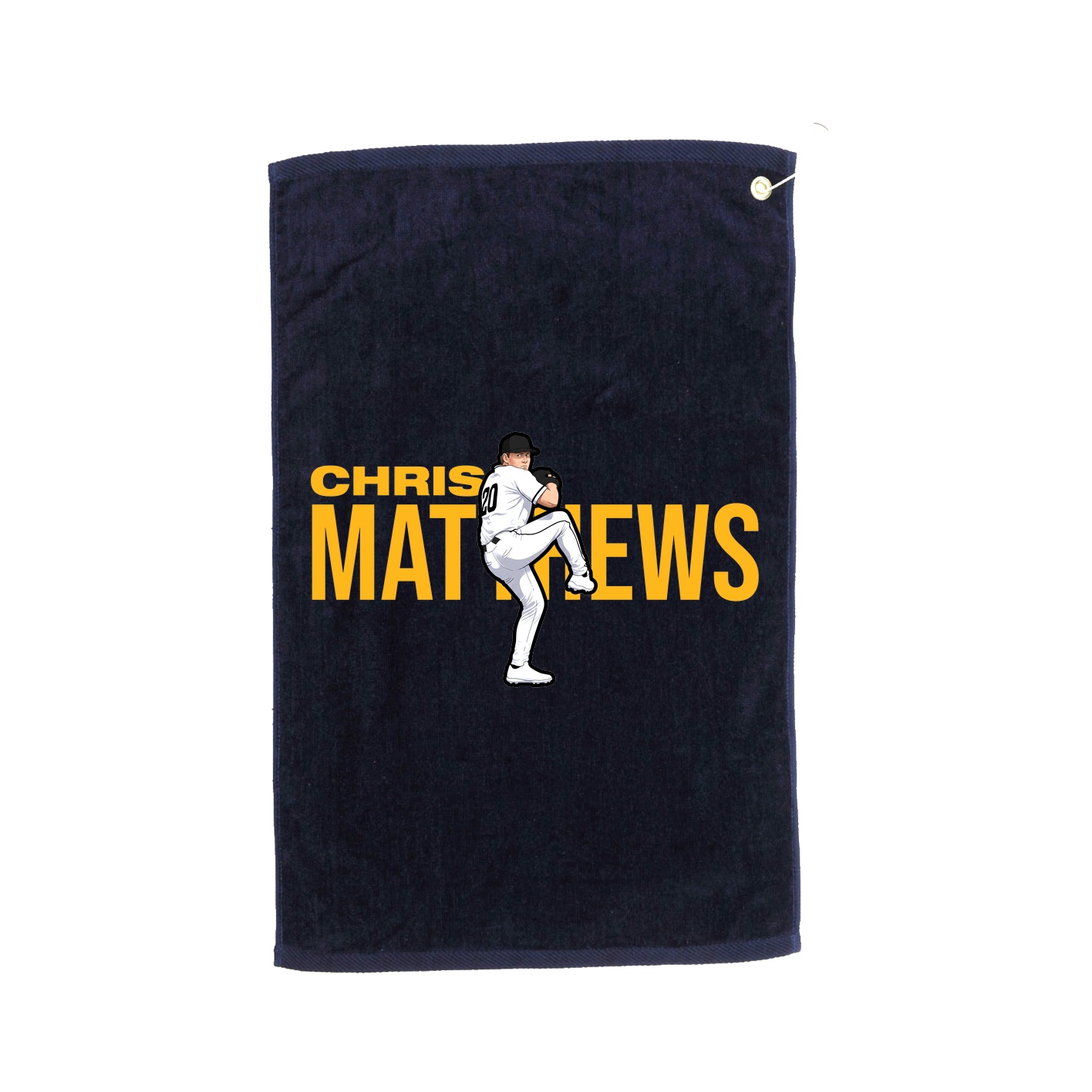 Golf Towel — Player Name in Navy