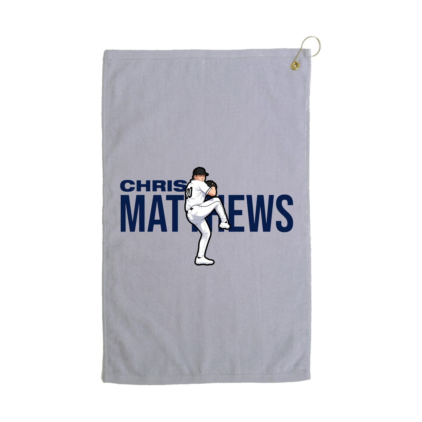 Golf Towel — Player Name in Grey
