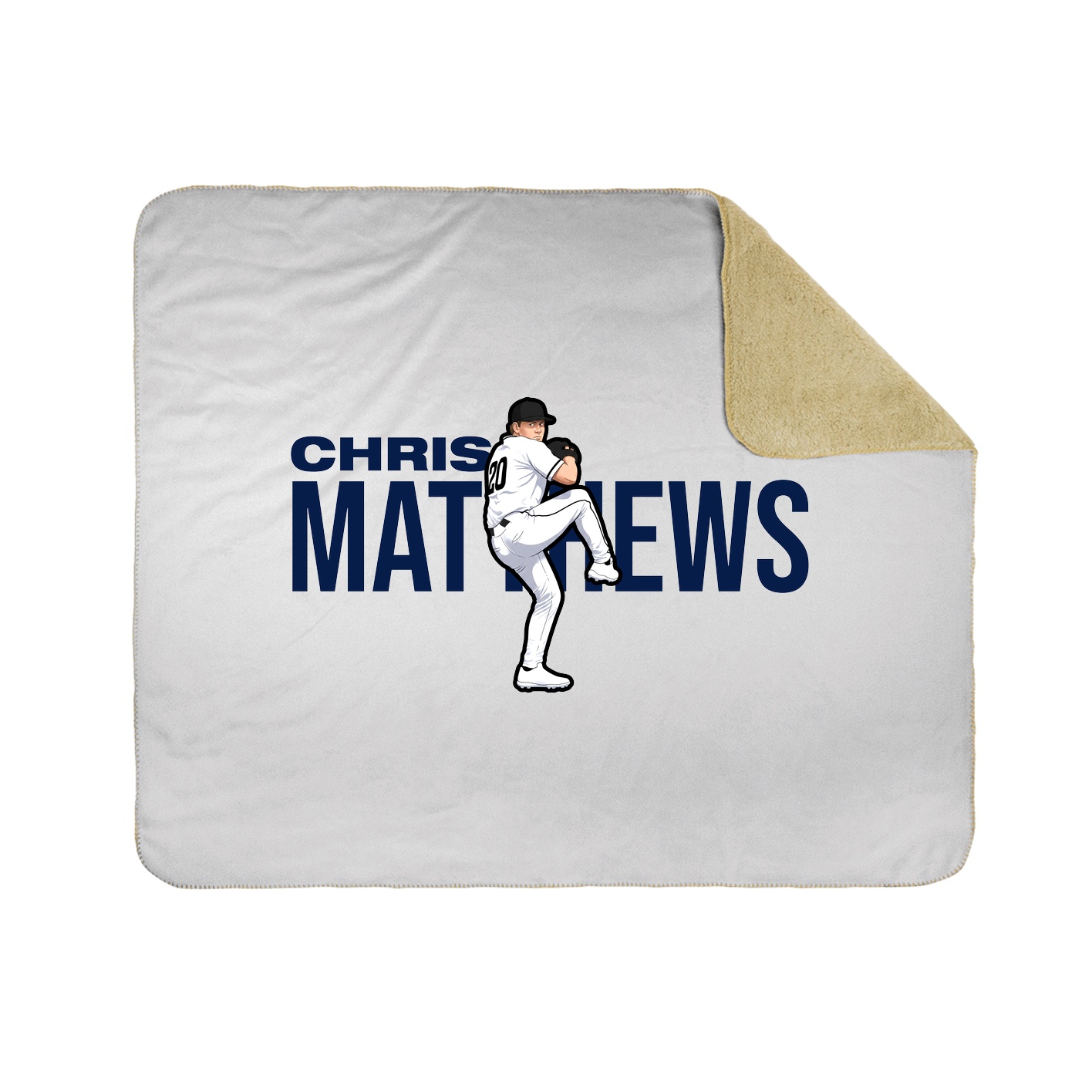 Throw Blanket — Player Name in White