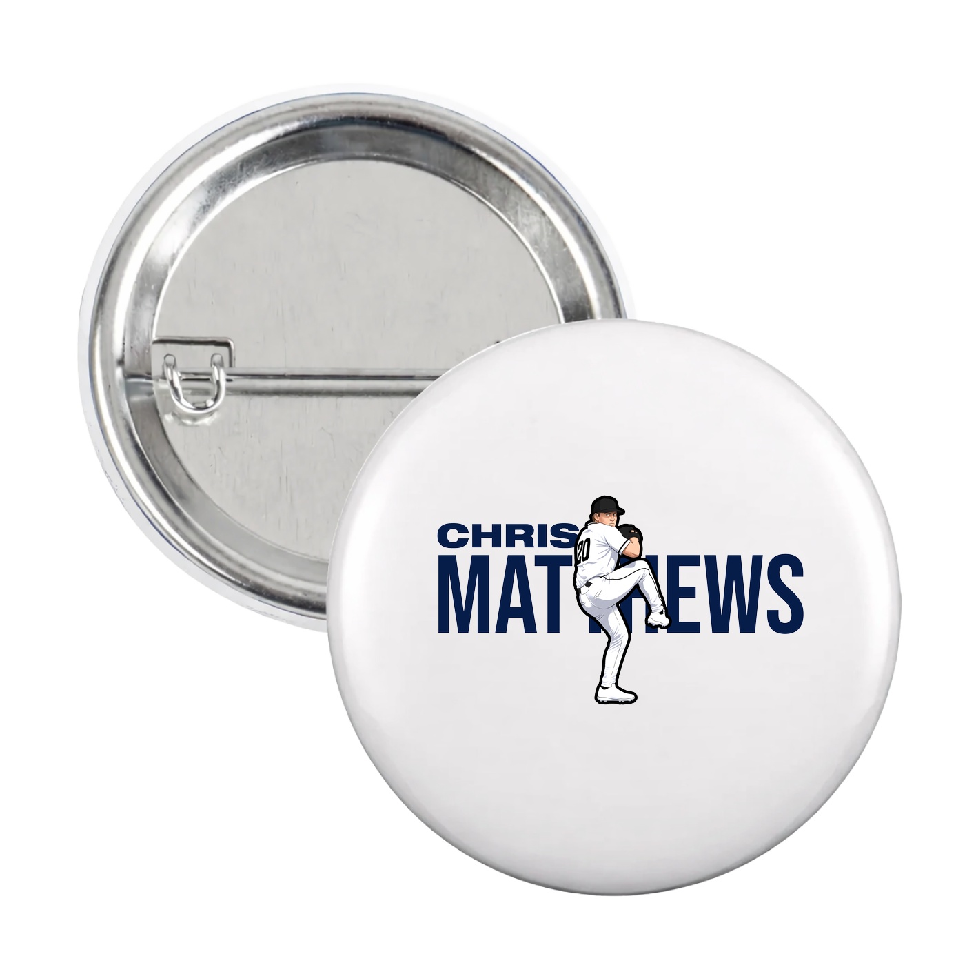 Game Day Button — Player Name in White