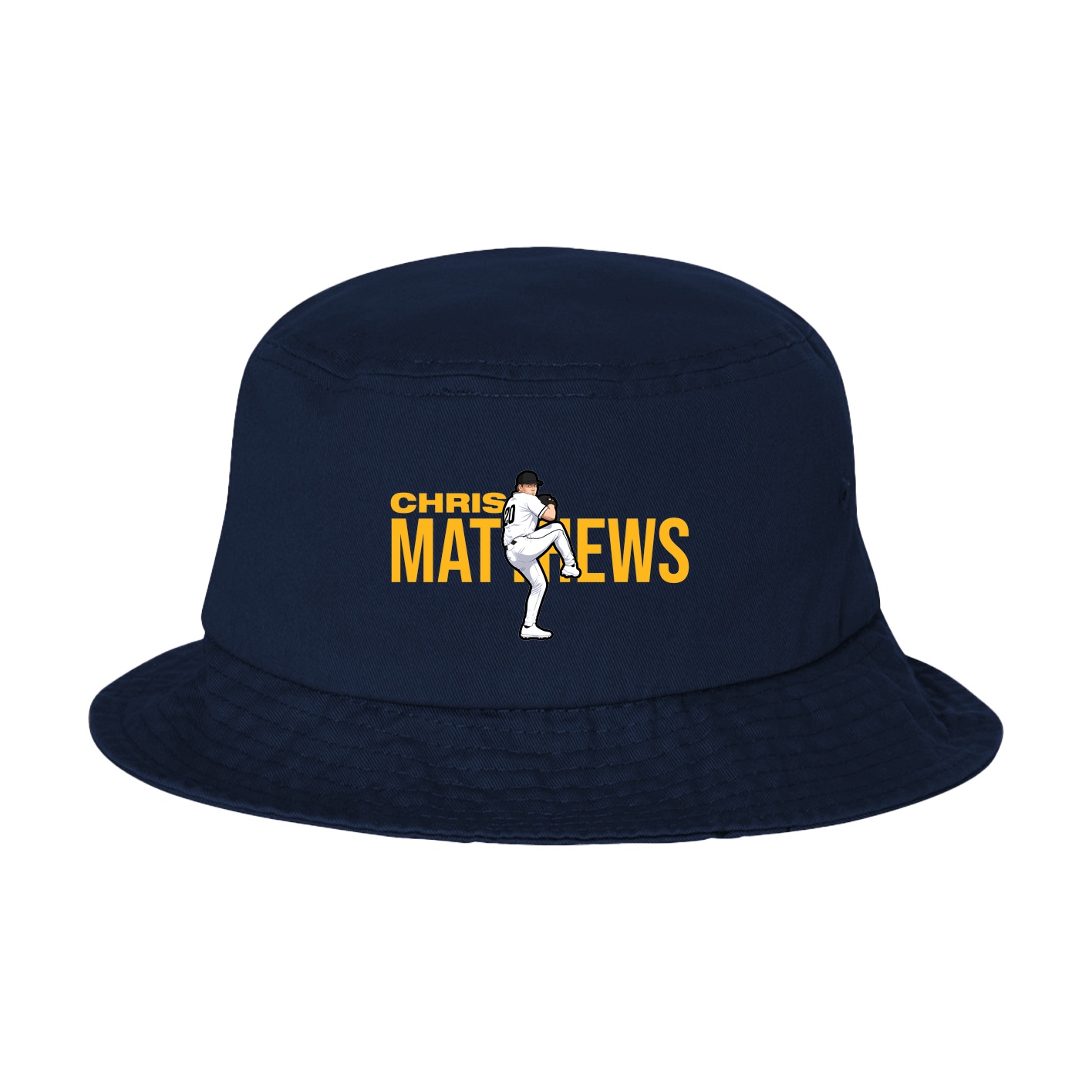 Bucket Cap — Player Name in Navy