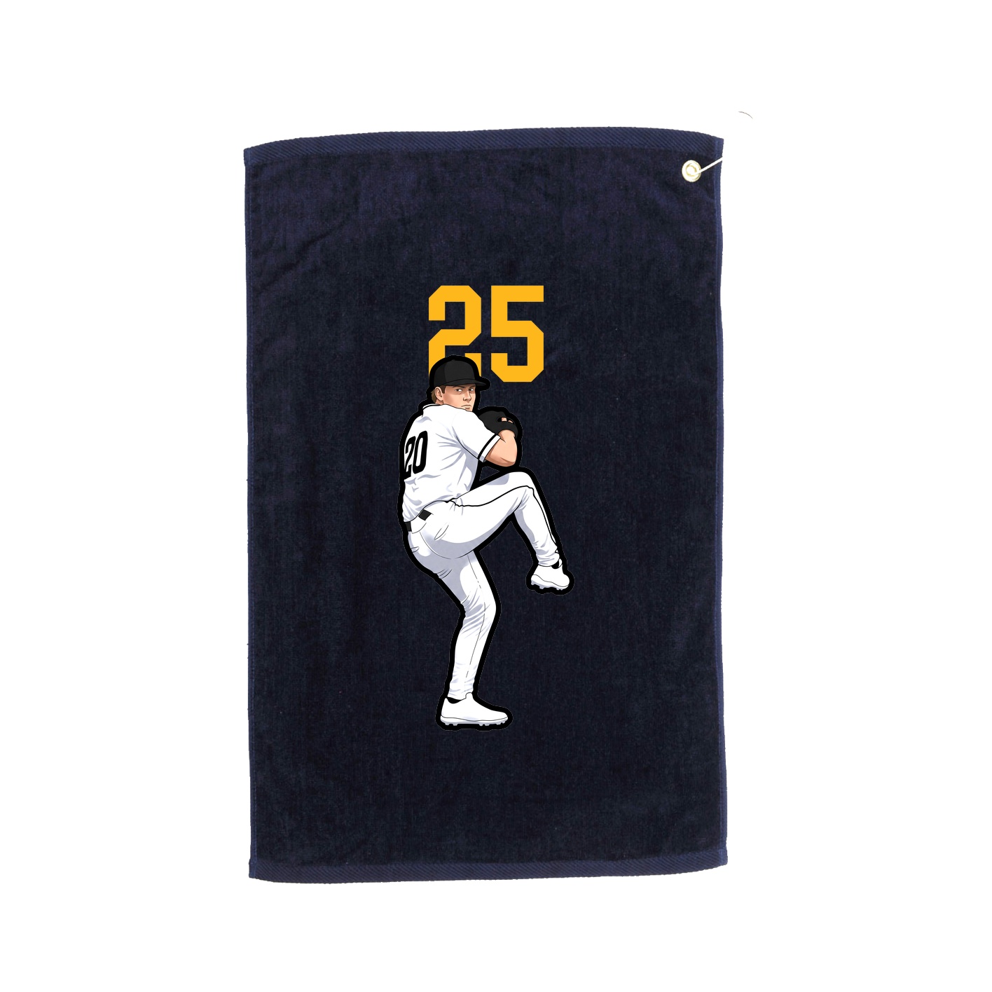 Golf Towel — Number Top in Navy