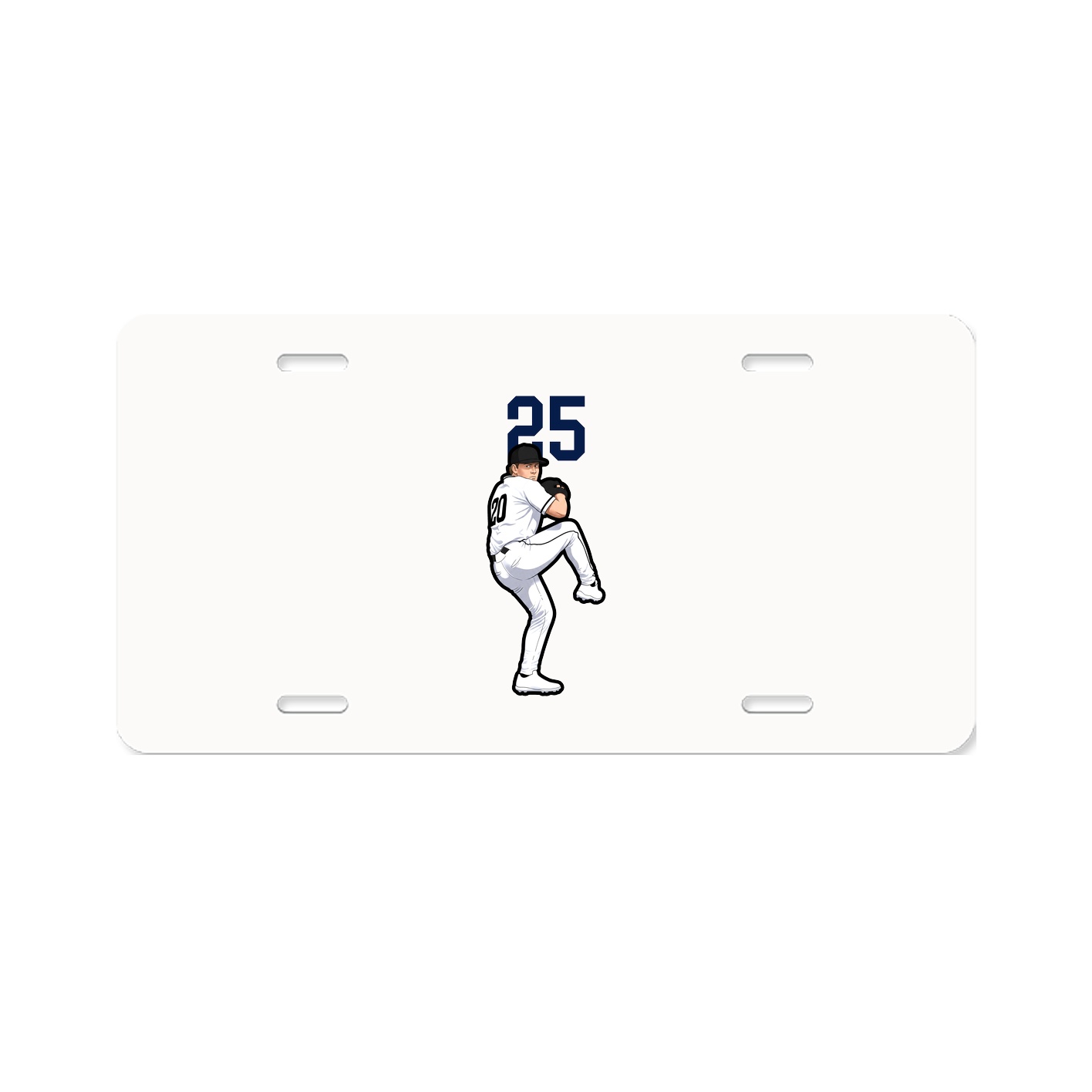 License Plate — Number Top in Classic