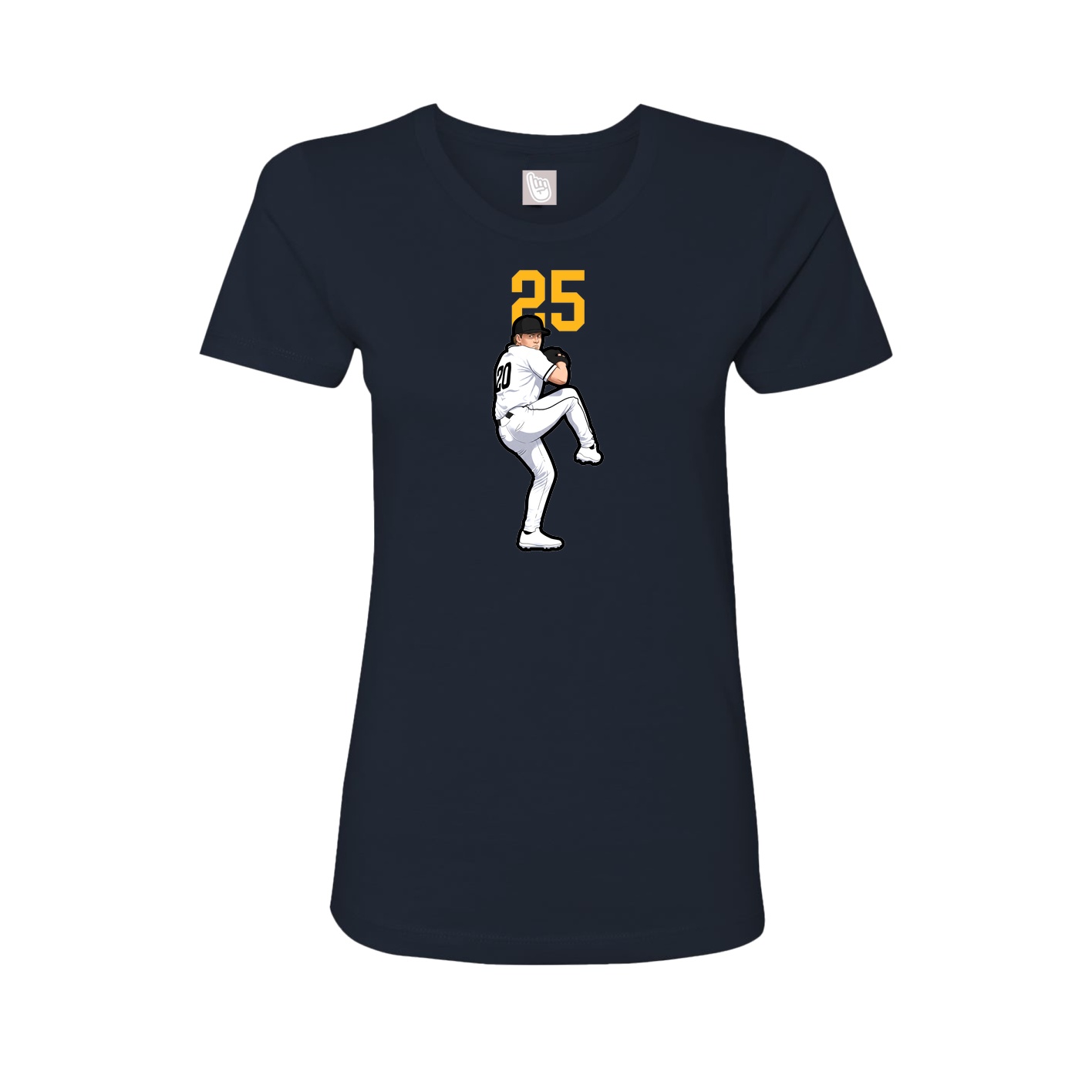 Womens Tee — Number Top in Navy
