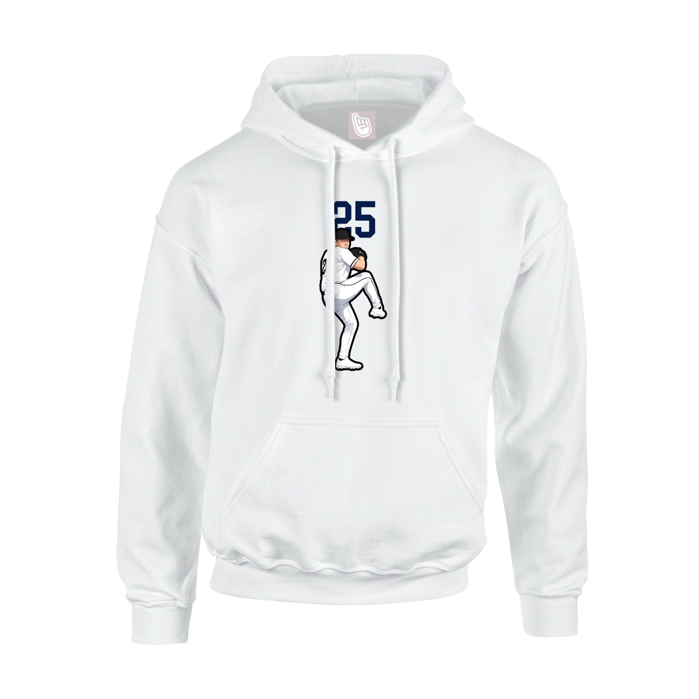 Hoodie — Number Top in White