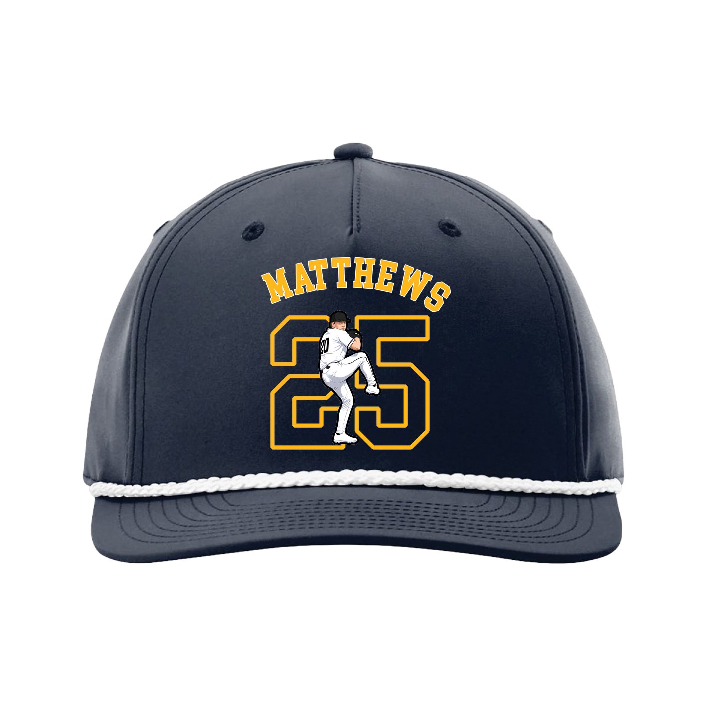 Five-Panel Classic Rope Cap — Shirsey Arch in Navy