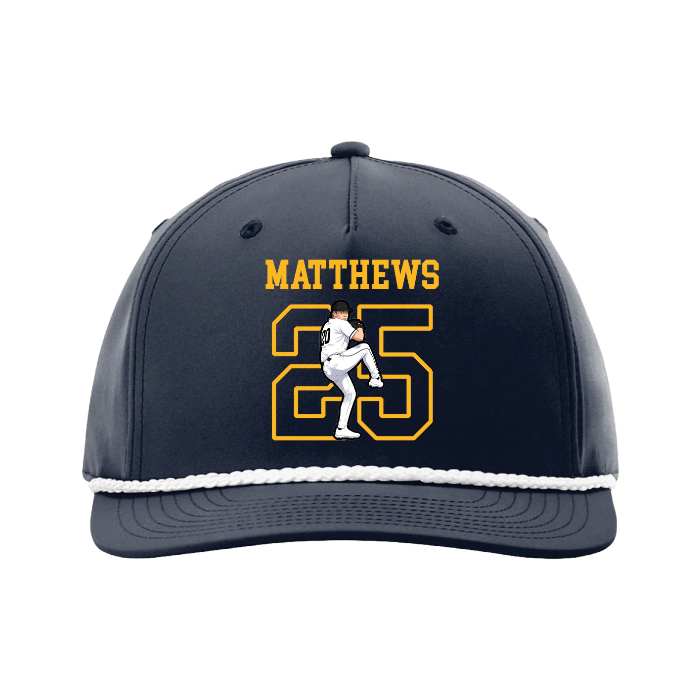 Five-Panel Classic Rope Cap — Shirsey in Navy