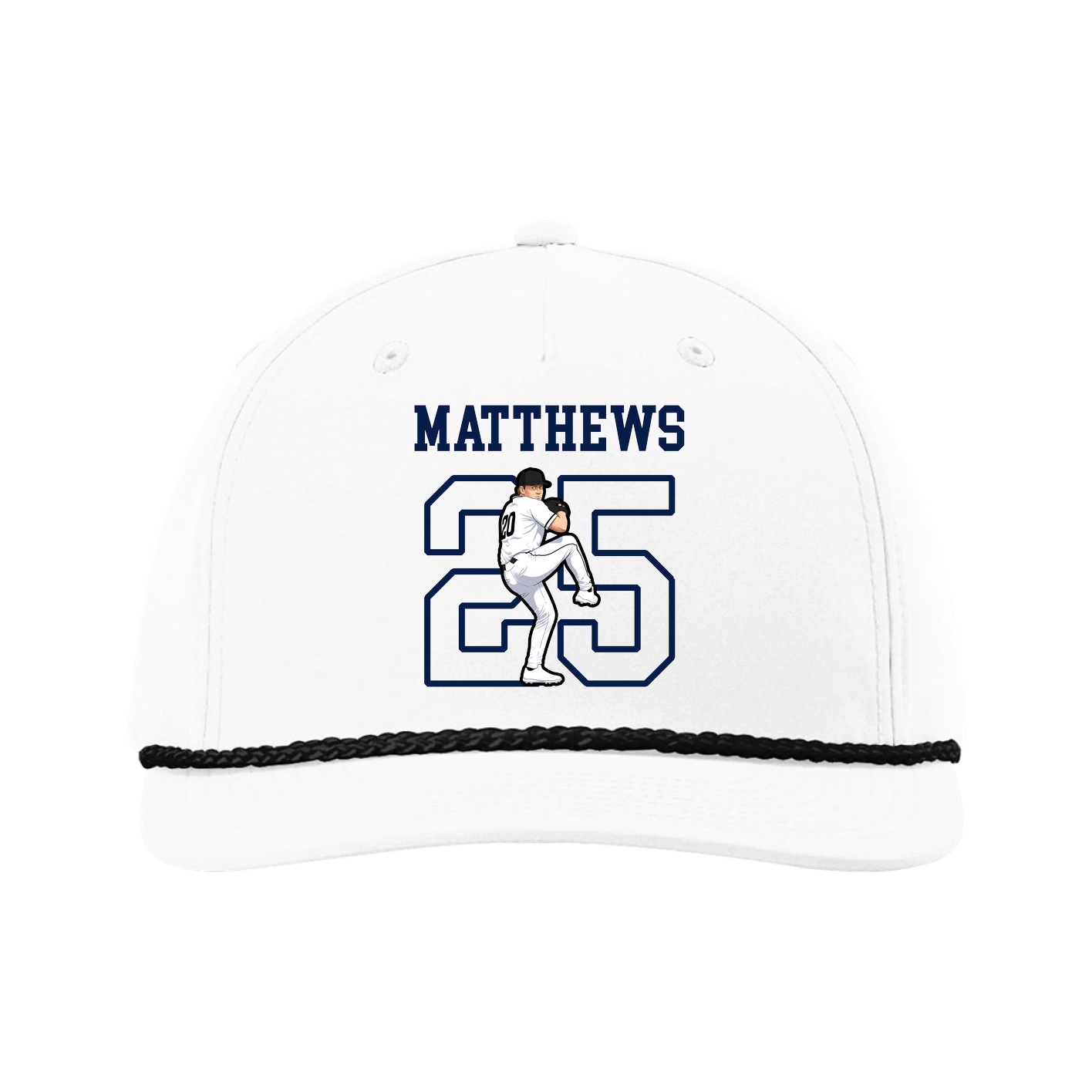 Five-Panel Classic Rope Cap — Shirsey in White