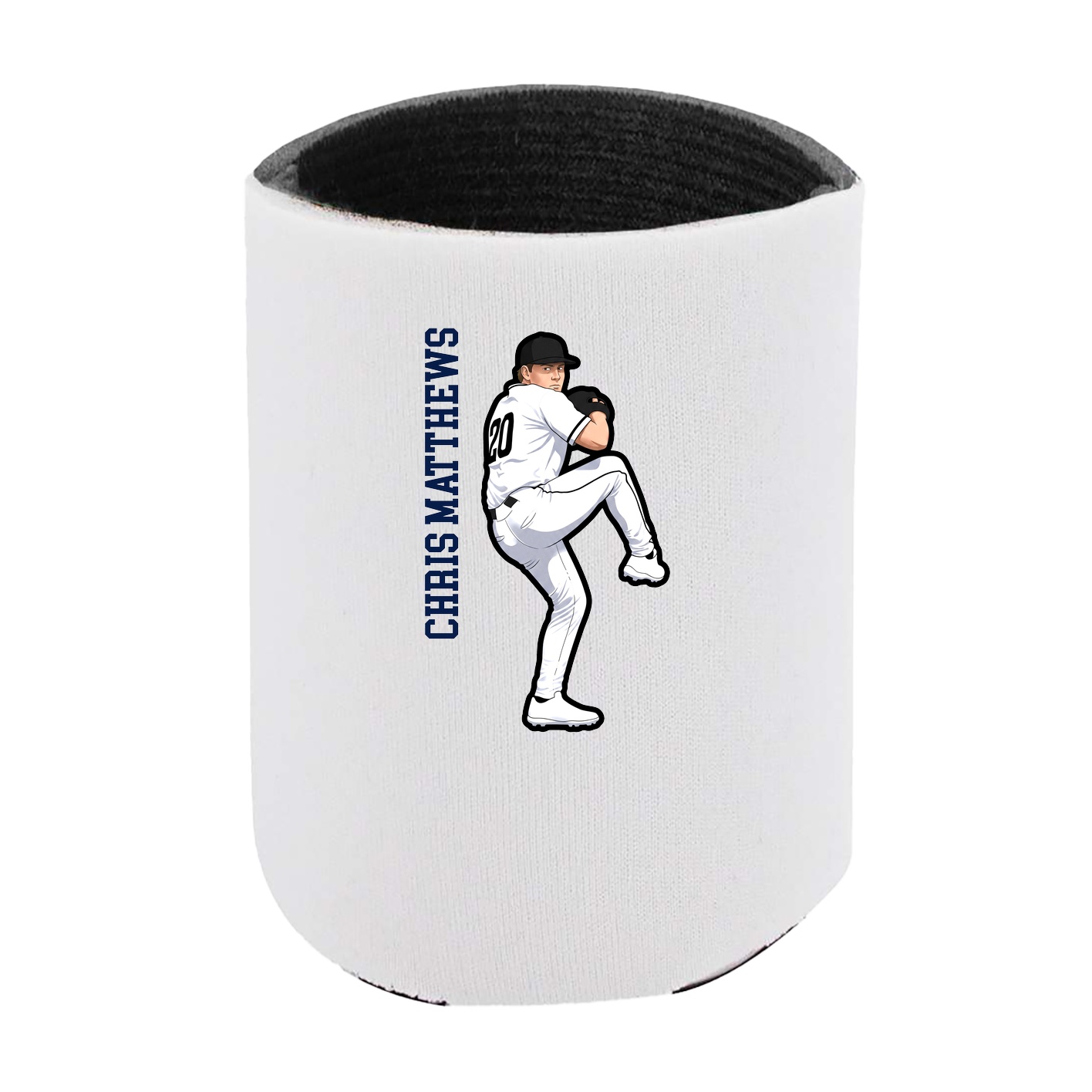 Can Holder — Name Vertical in White