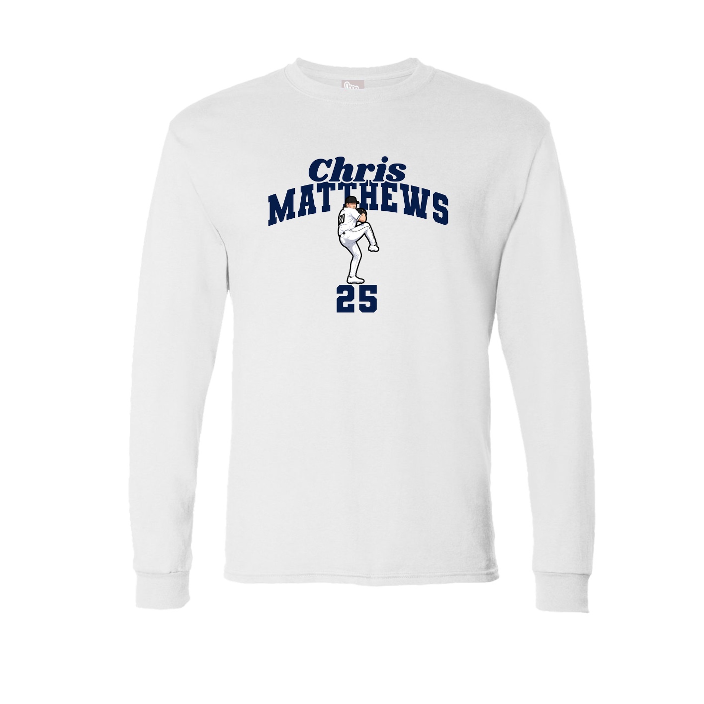 Long Sleeve Tee — Signature Arch in White