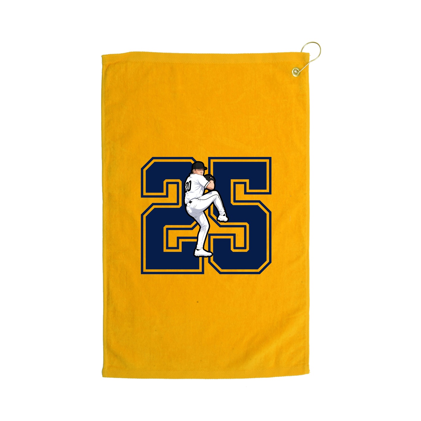 Golf Towel — Number in Gold