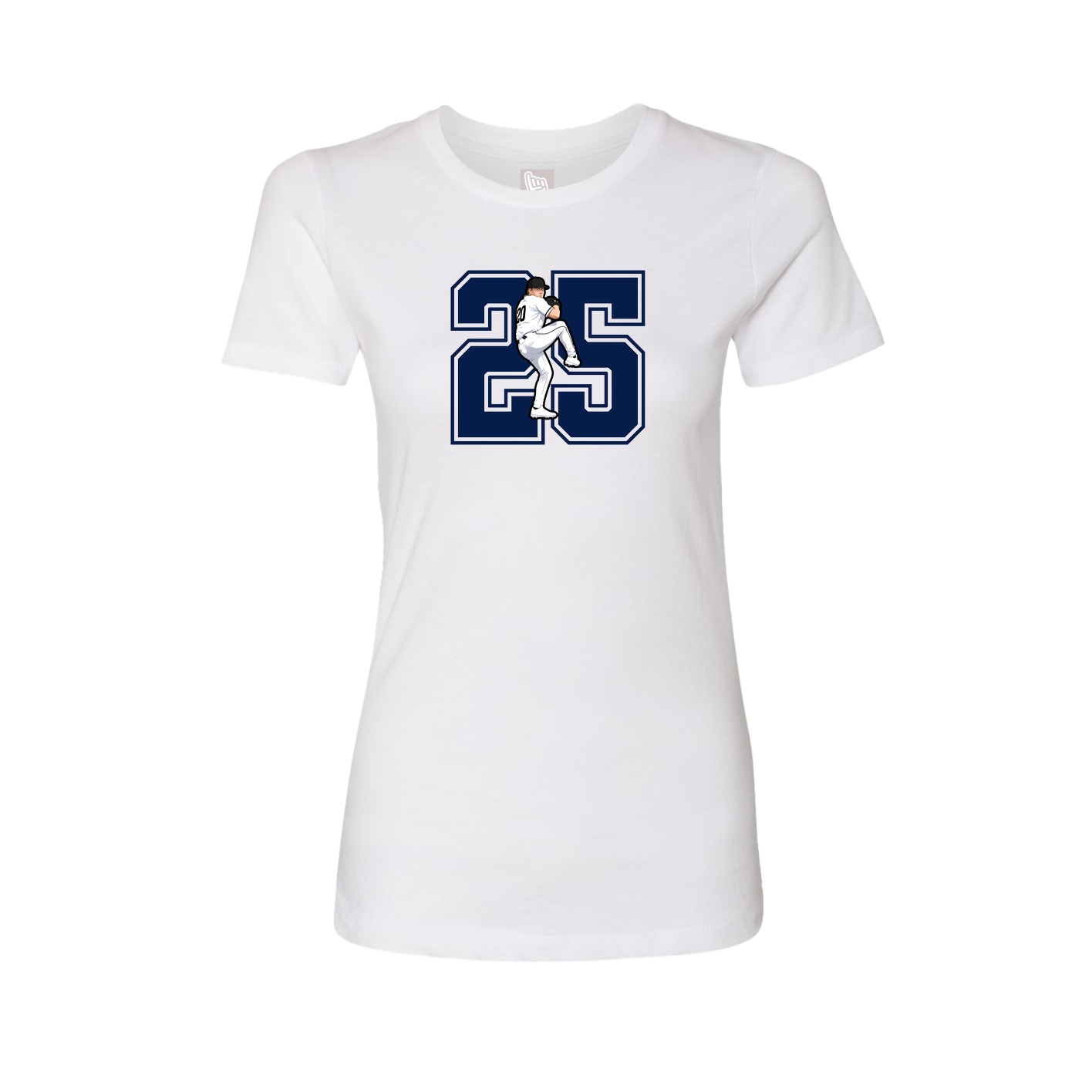 Womens Tee — Number in White