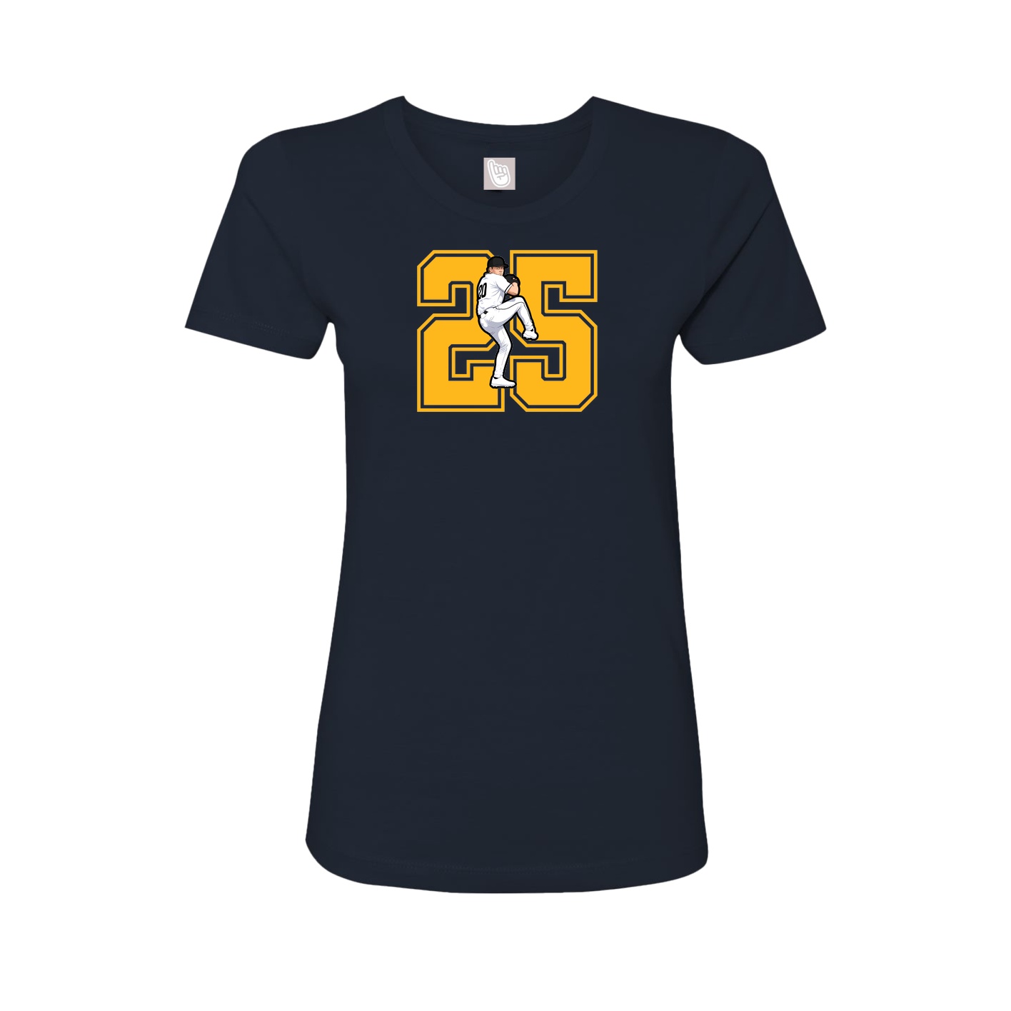 Womens Tee — Number in Navy