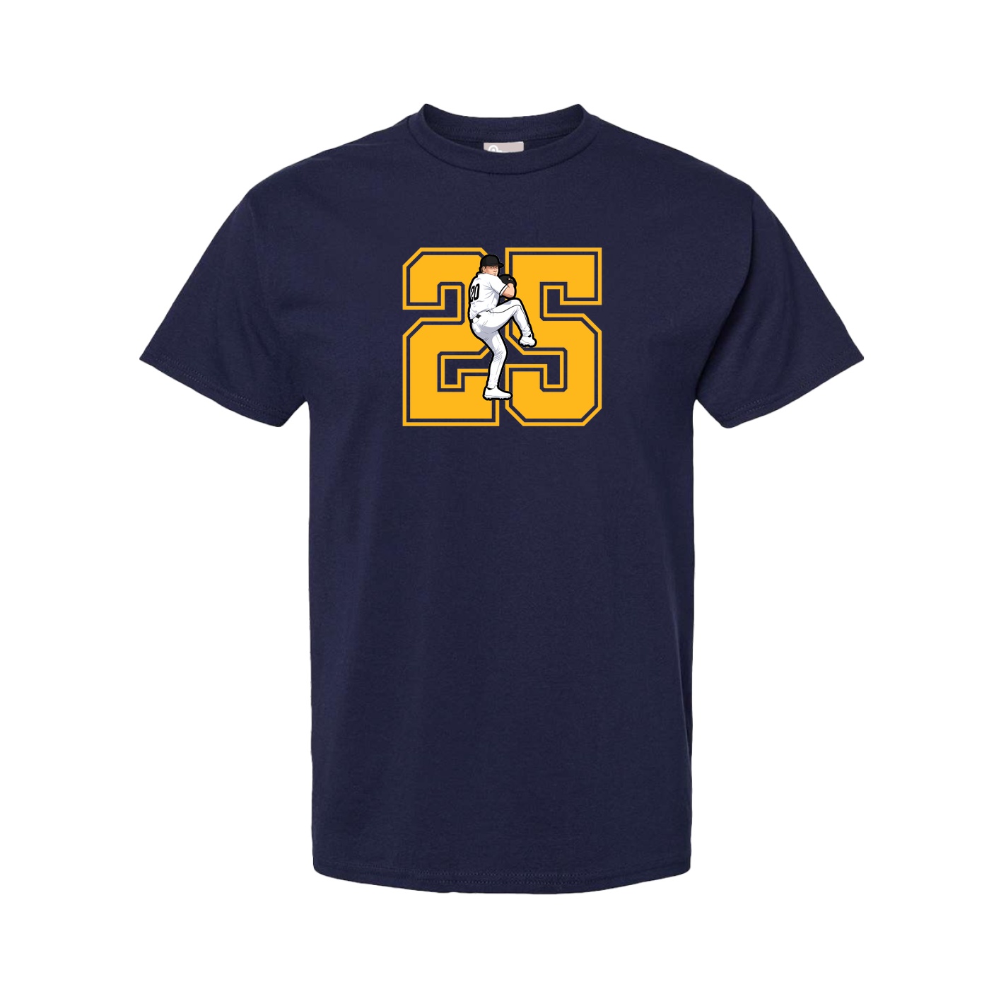 Youth Tee — Number in Navy