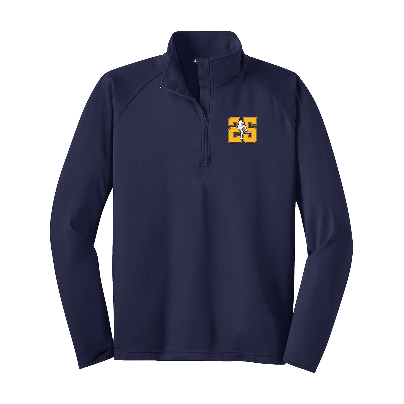 Q-Zip Pullover — Number in Navy