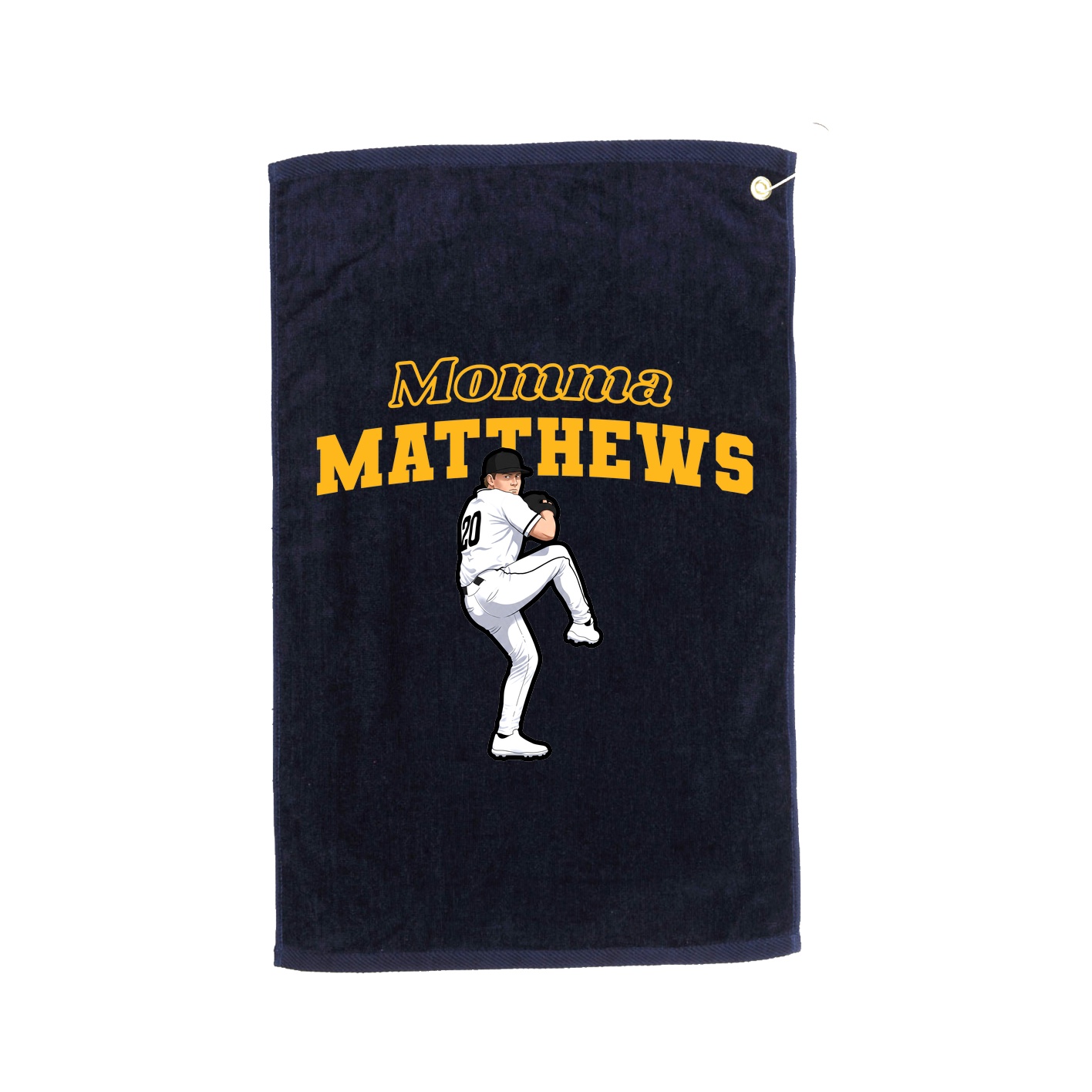 Golf Towel — Mothers Day Block in Navy