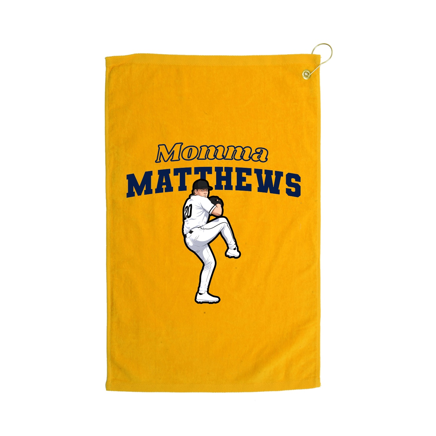Golf Towel — Mothers Day Block in Gold