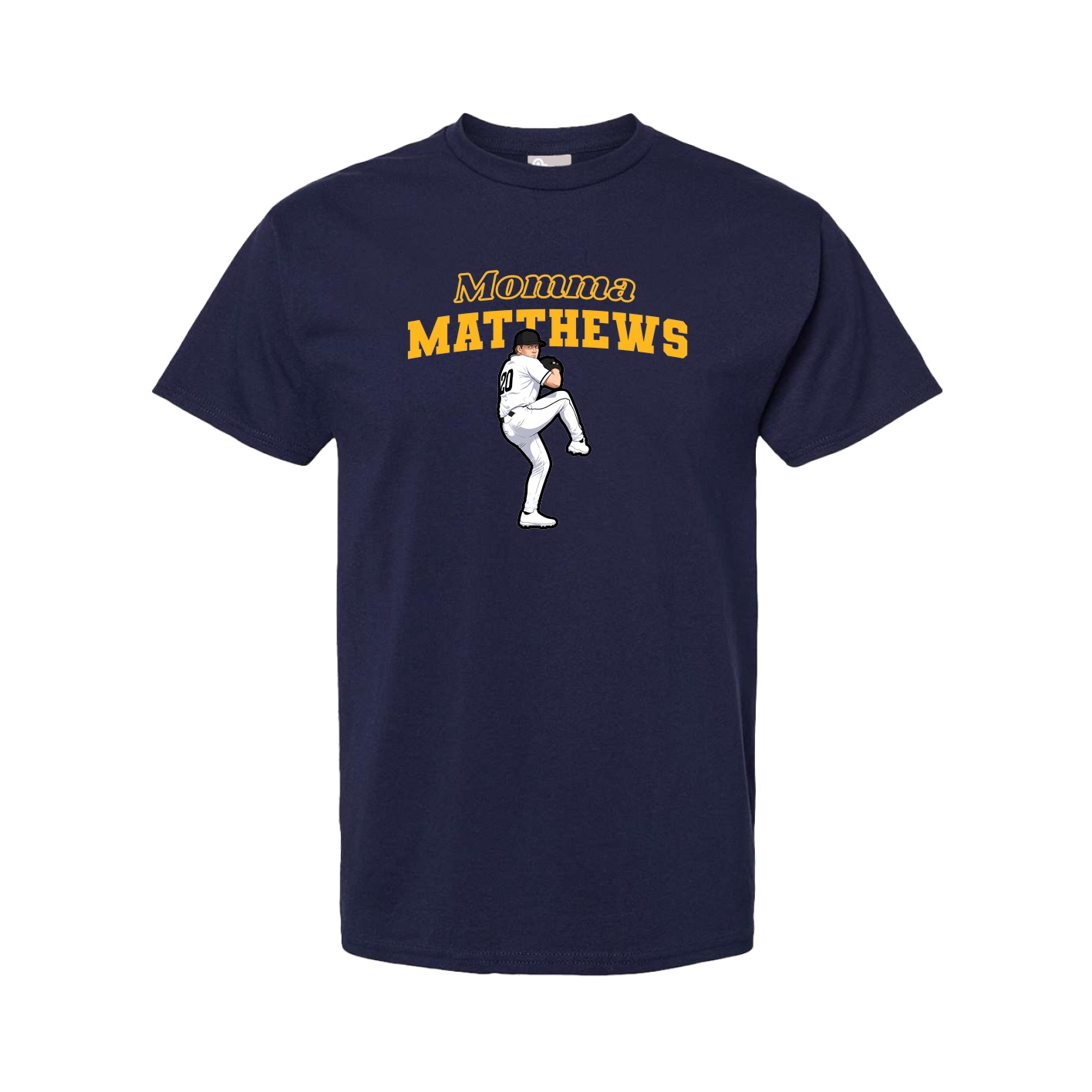 Youth Tee — Mothers Day Block in Navy