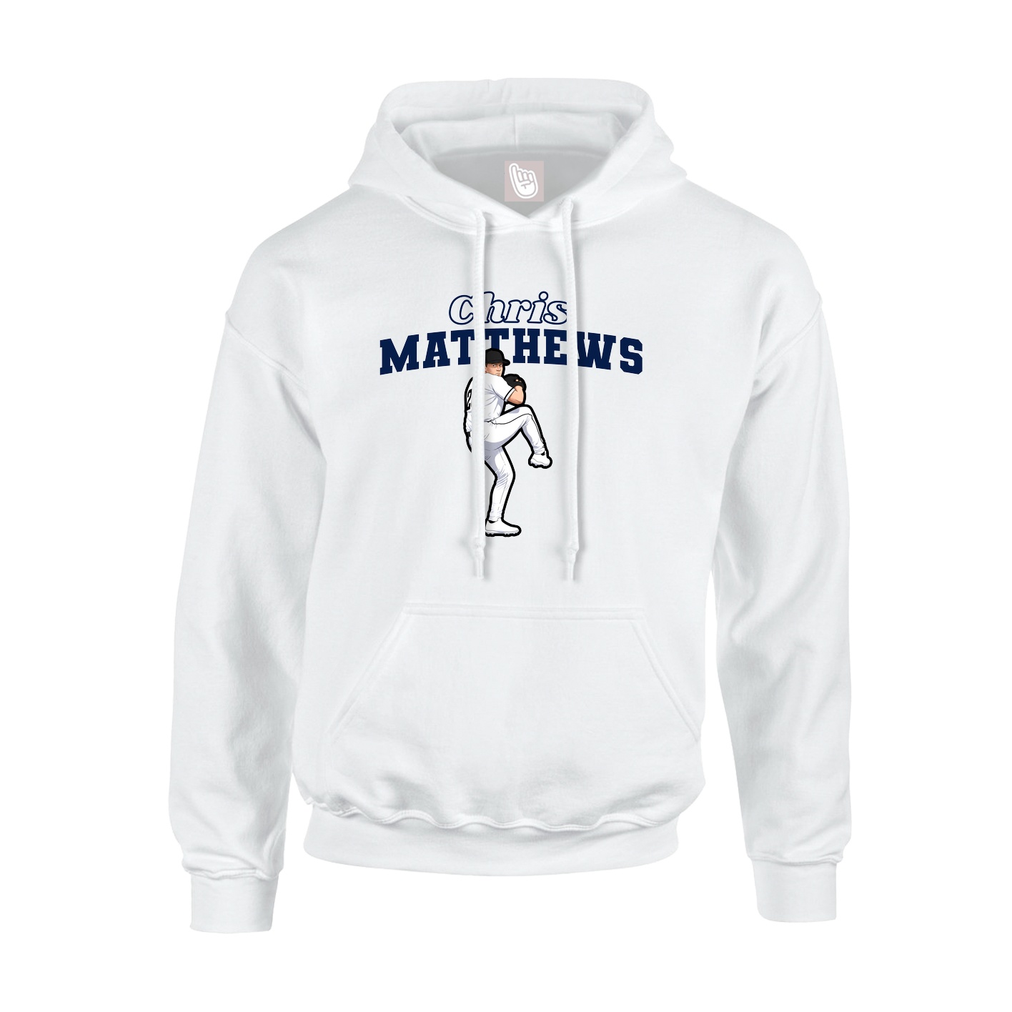 Hoodie — Name Arch in White