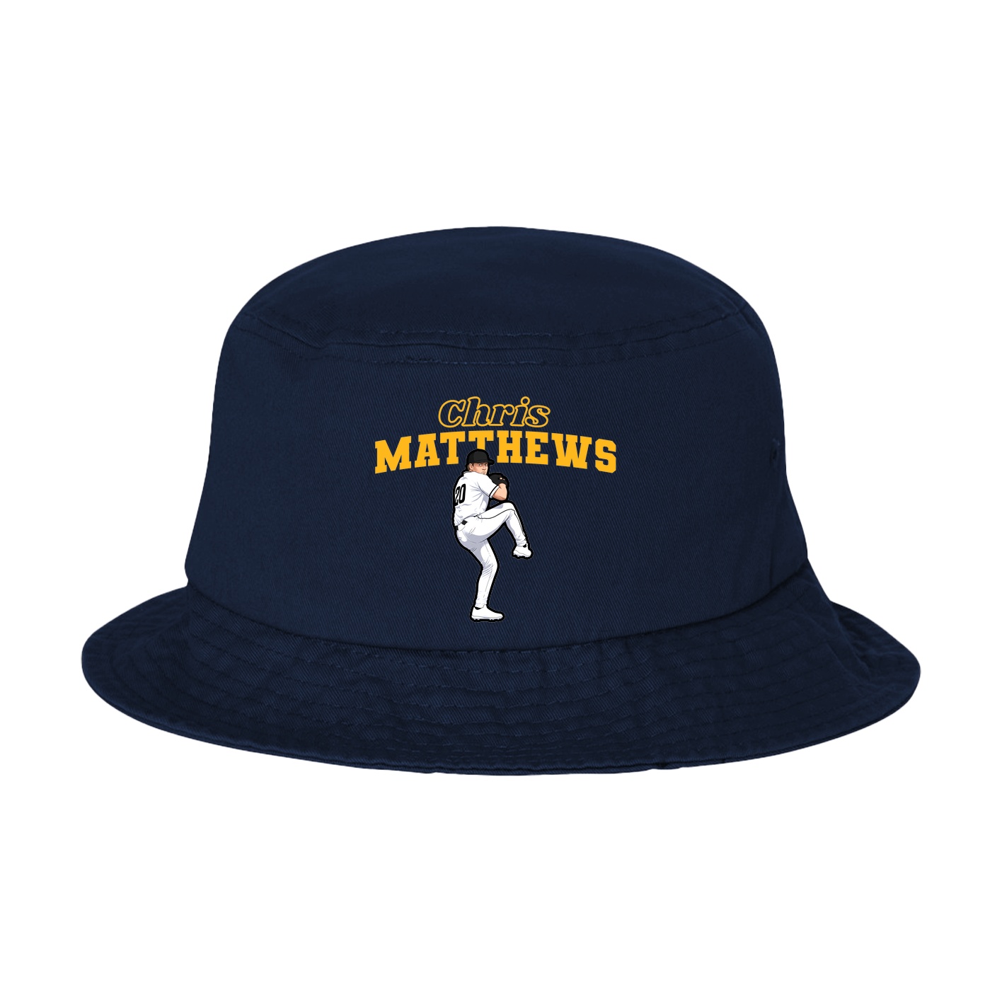 Bucket Cap — Name Arch in Navy