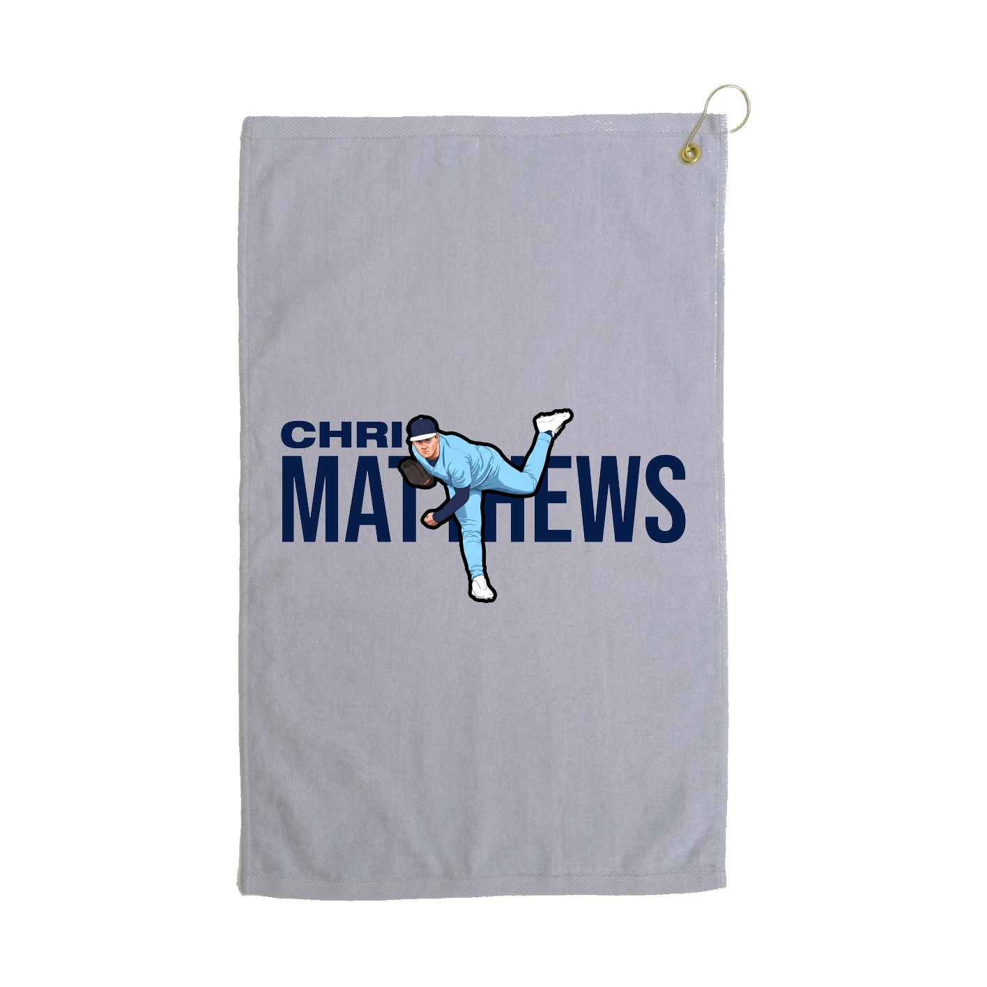 Golf Towel — Player Name in Grey