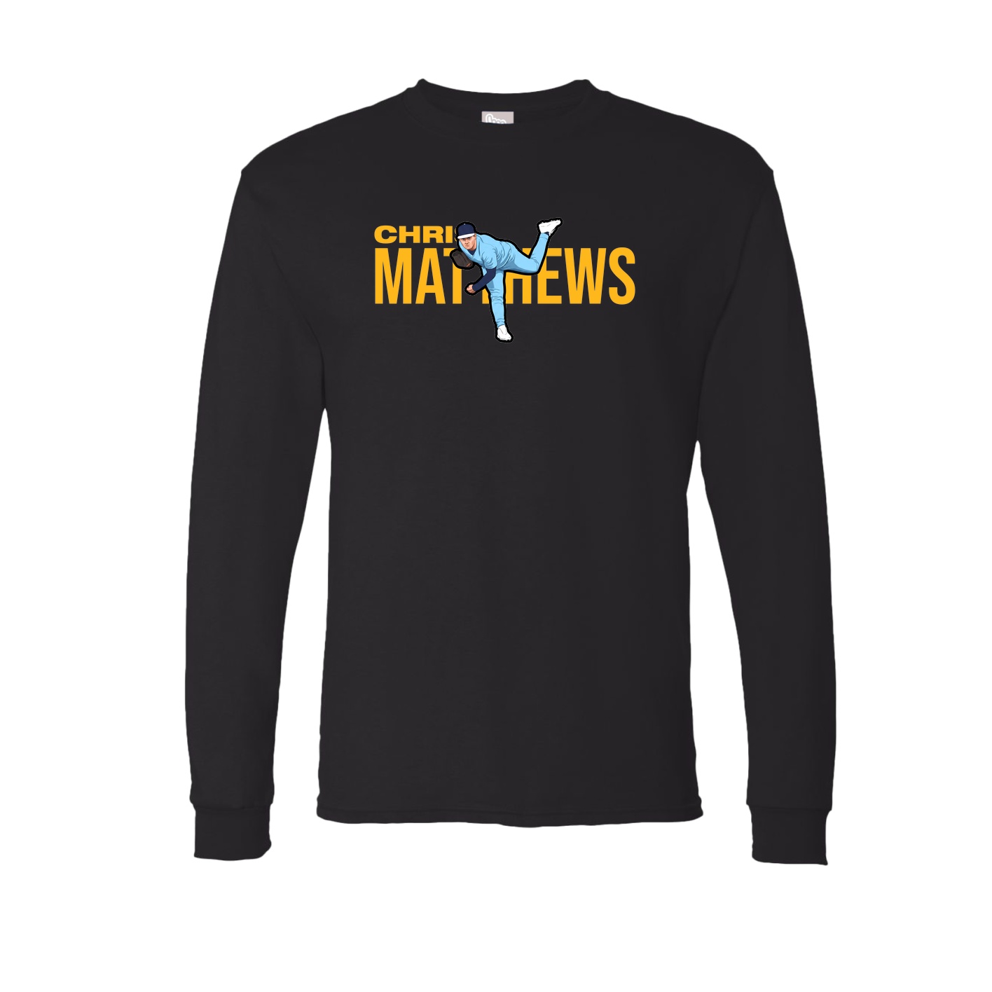 Long Sleeve Tee — Player Name in Black
