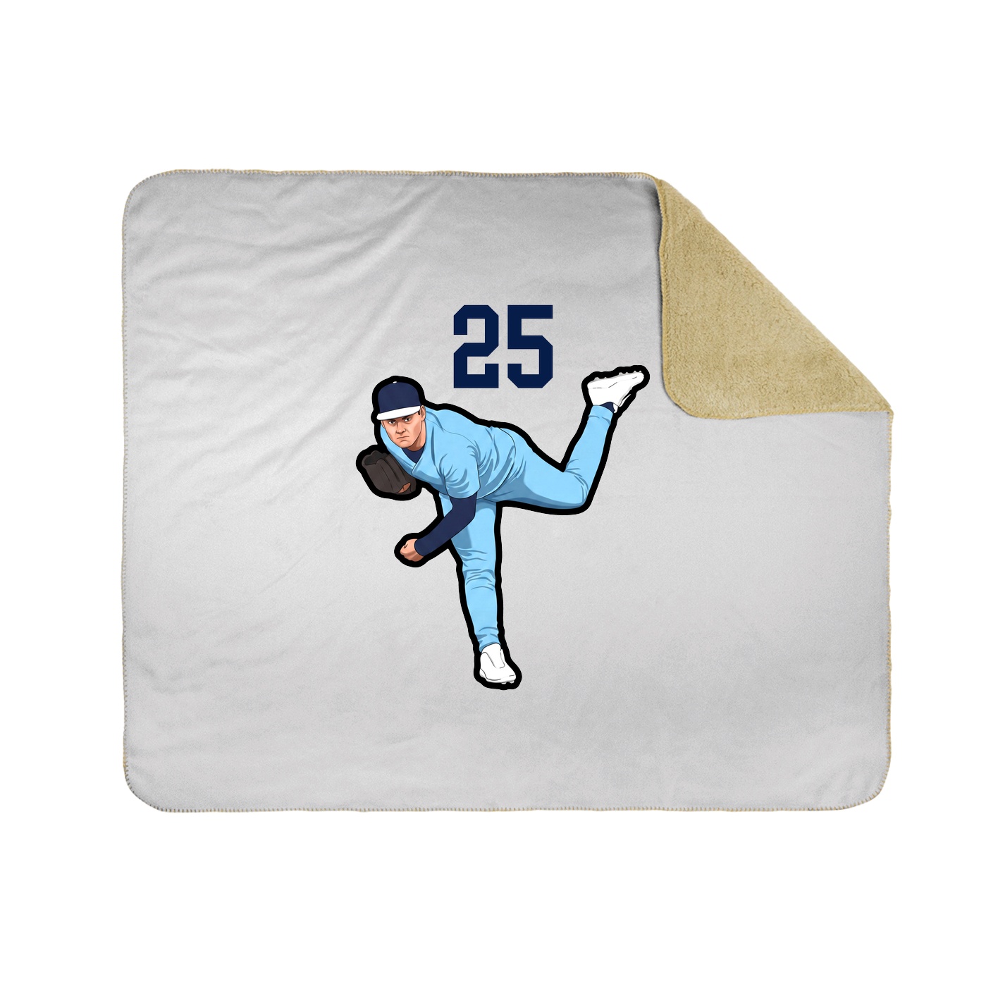Throw Blanket — Number Top in White
